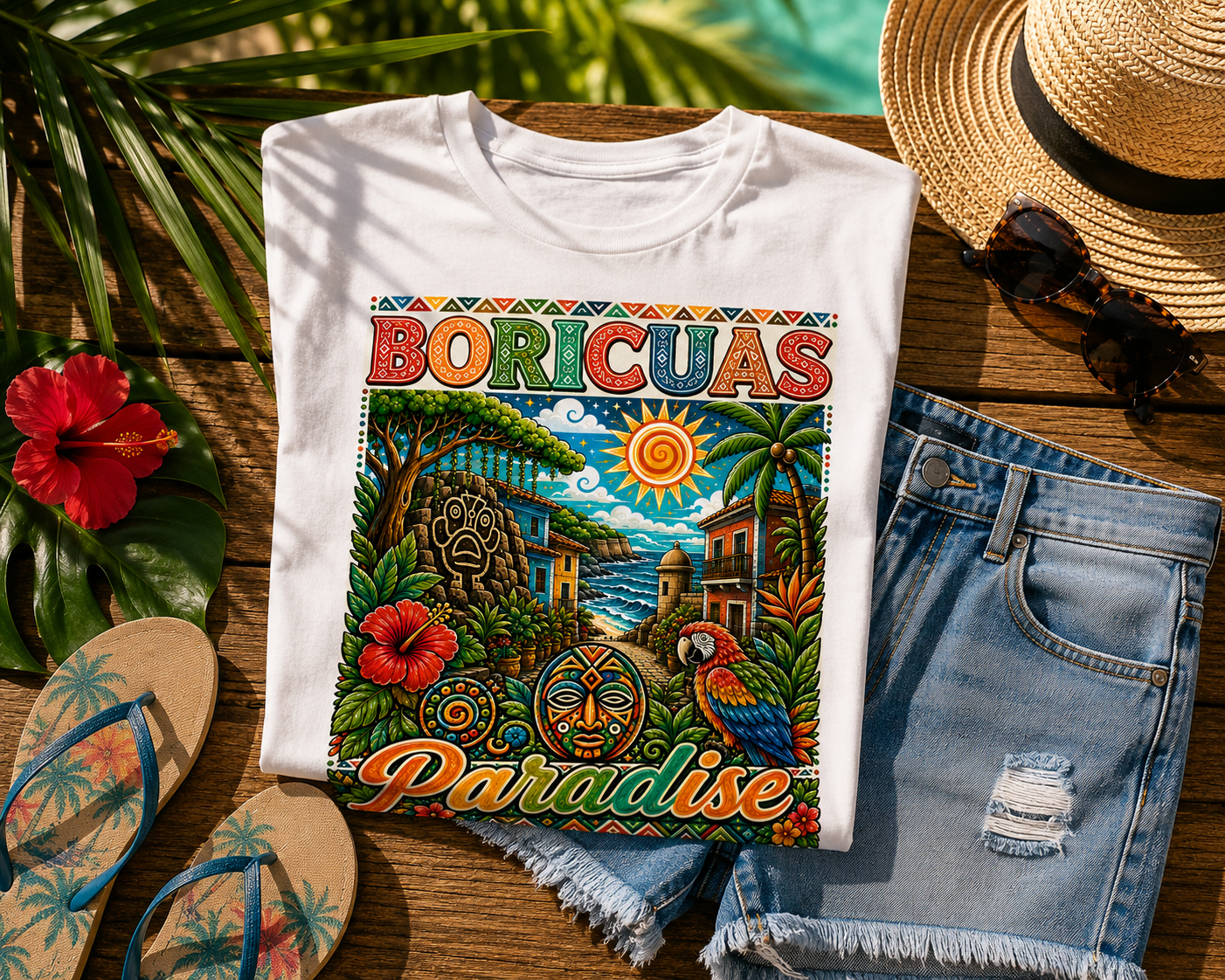 Puerto Rico Island Sunset Graphic T Shirt
