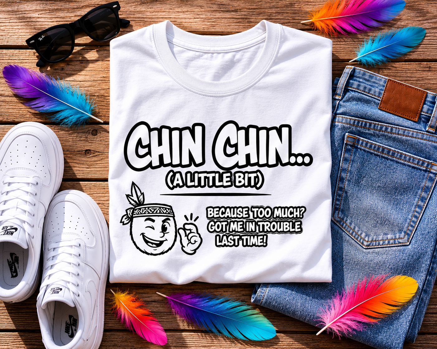Chin Chin “A Little Bit” Humor Tee
