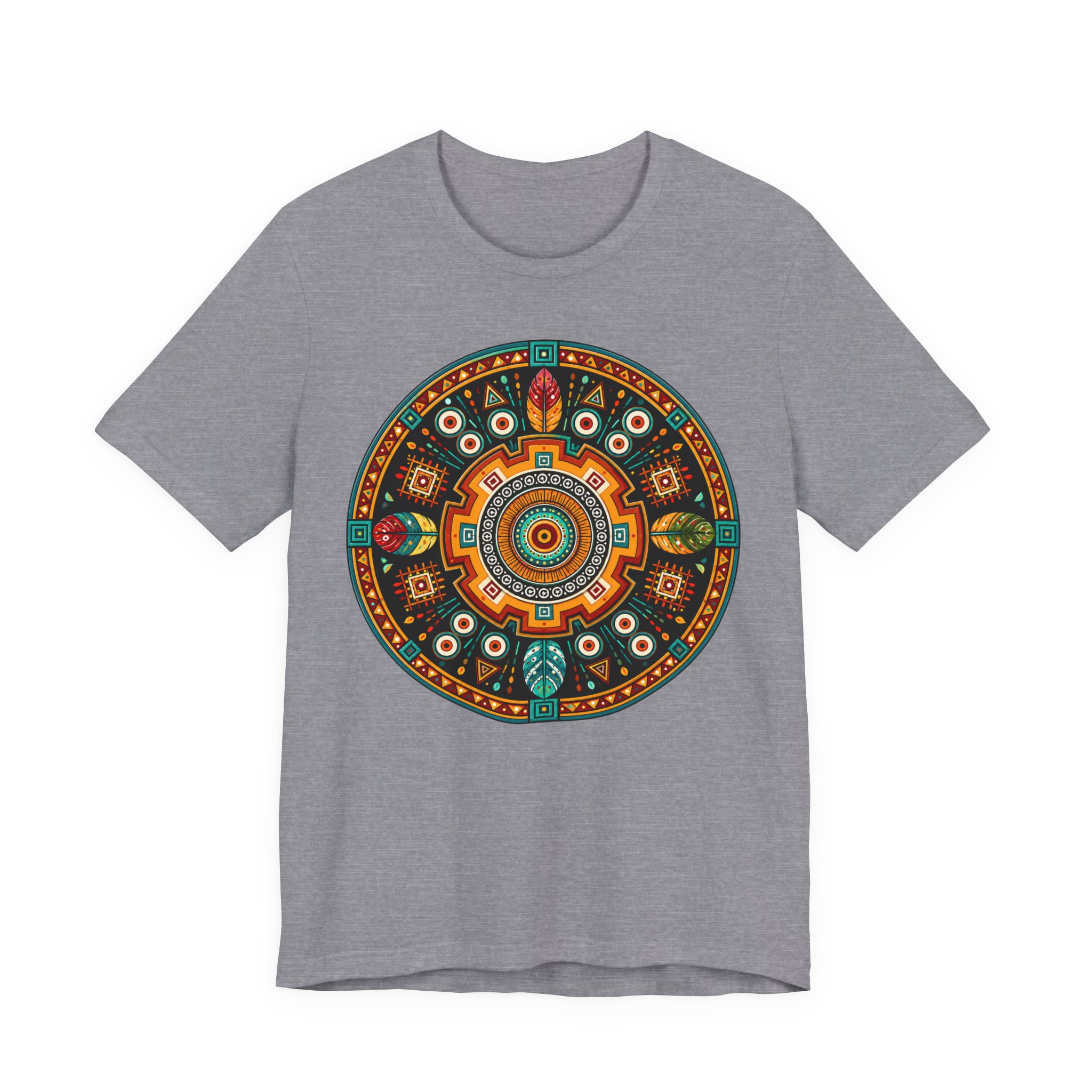 Indigenous Caribbean Circle Art Tee – Taíno Geometric T Shirt - Image 9