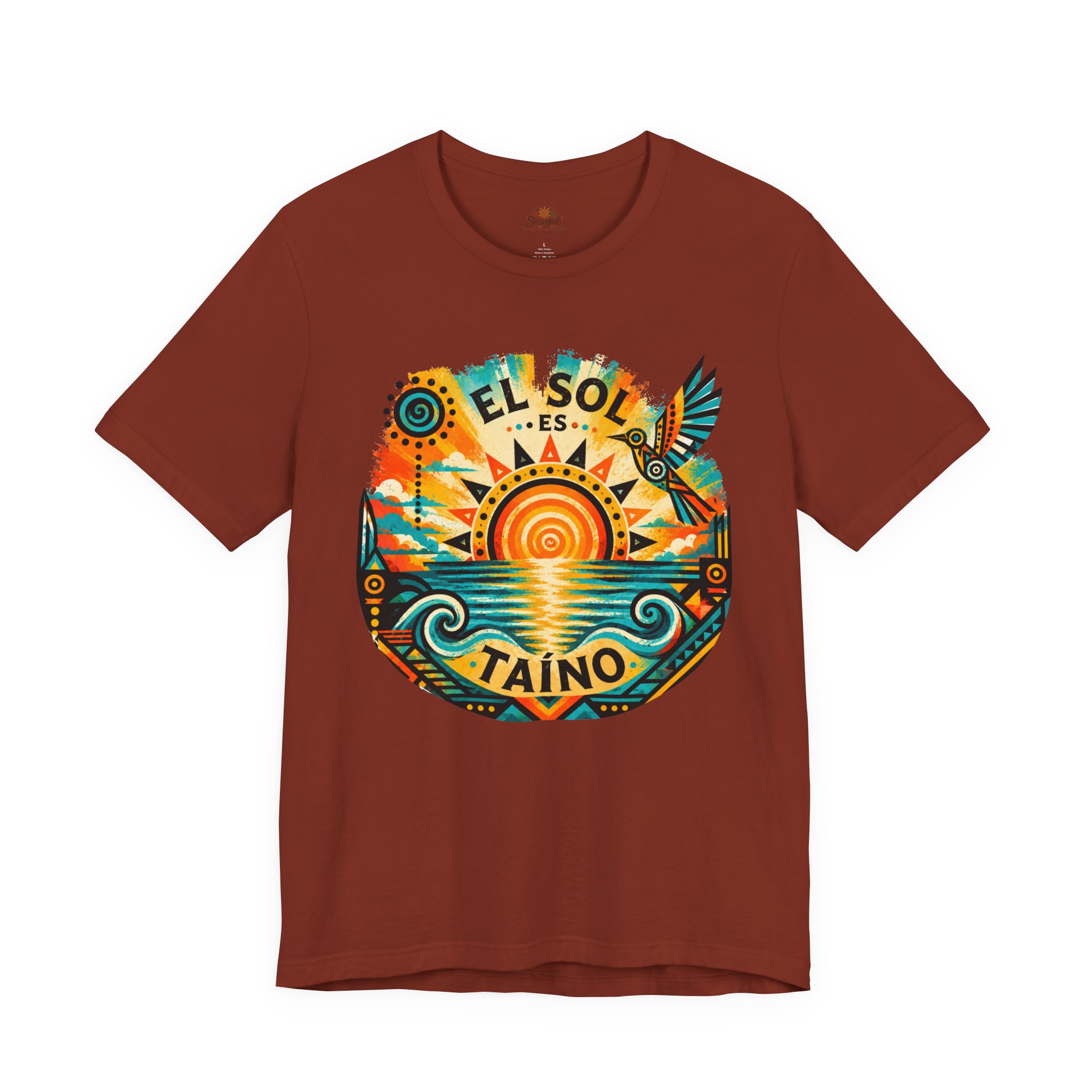 El Sol Es Taíno T-Shirt — Caribbean Sunset Graphic Tee - Image 3