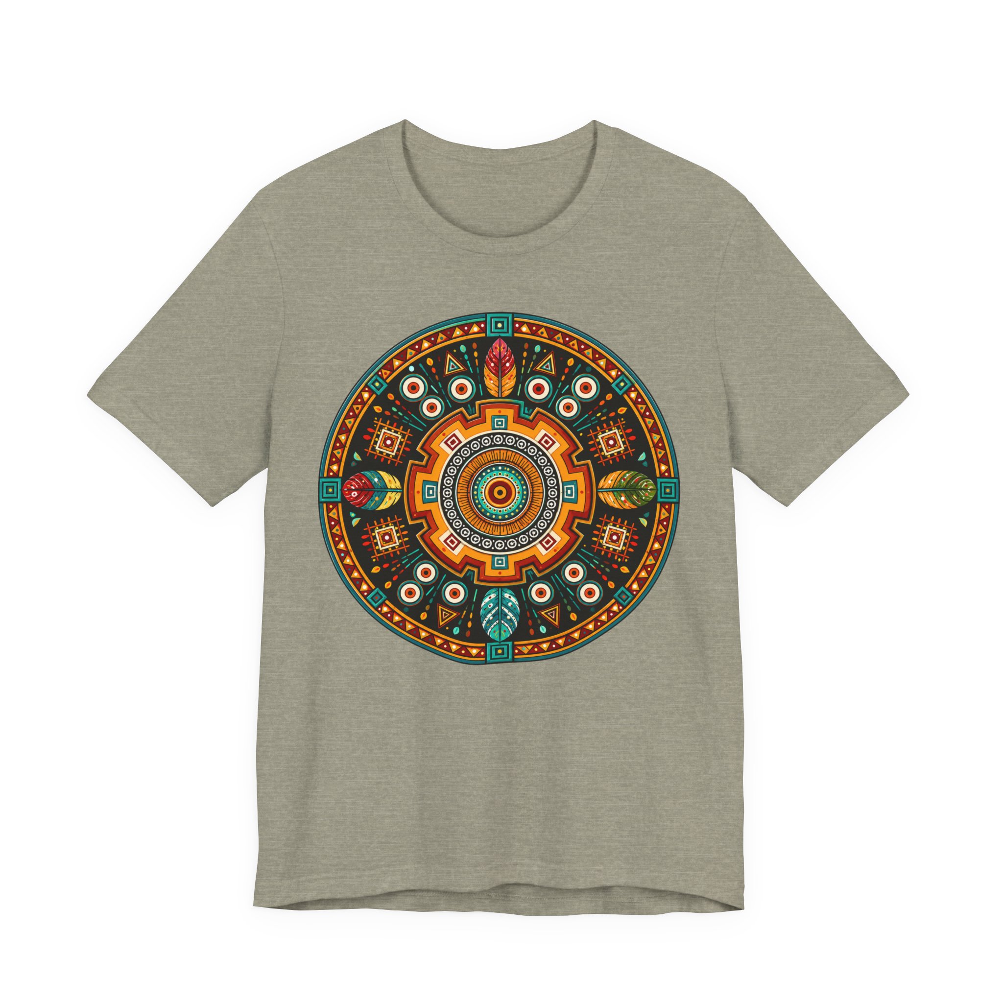 Indigenous Caribbean Circle Art Tee – Taíno Geometric T Shirt - Image 5