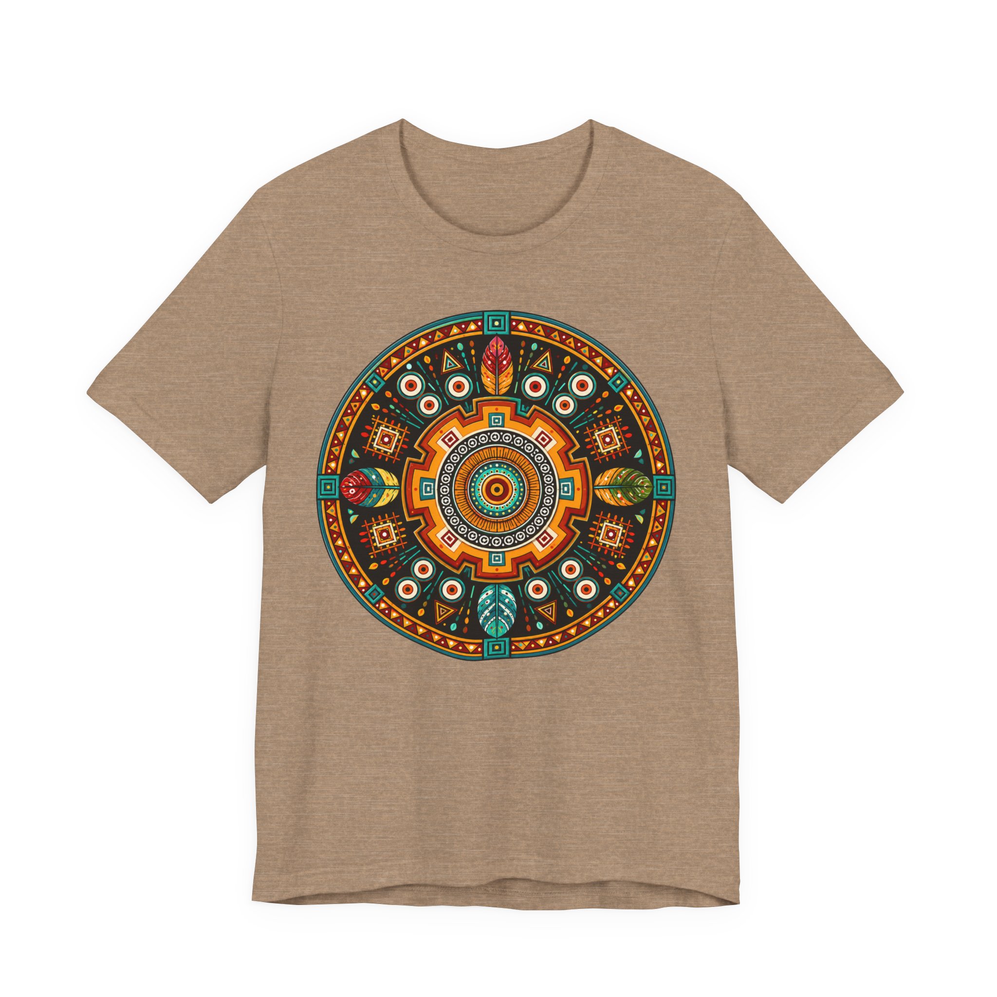 Indigenous Caribbean Circle Art Tee – Taíno Geometric T Shirt - Image 4