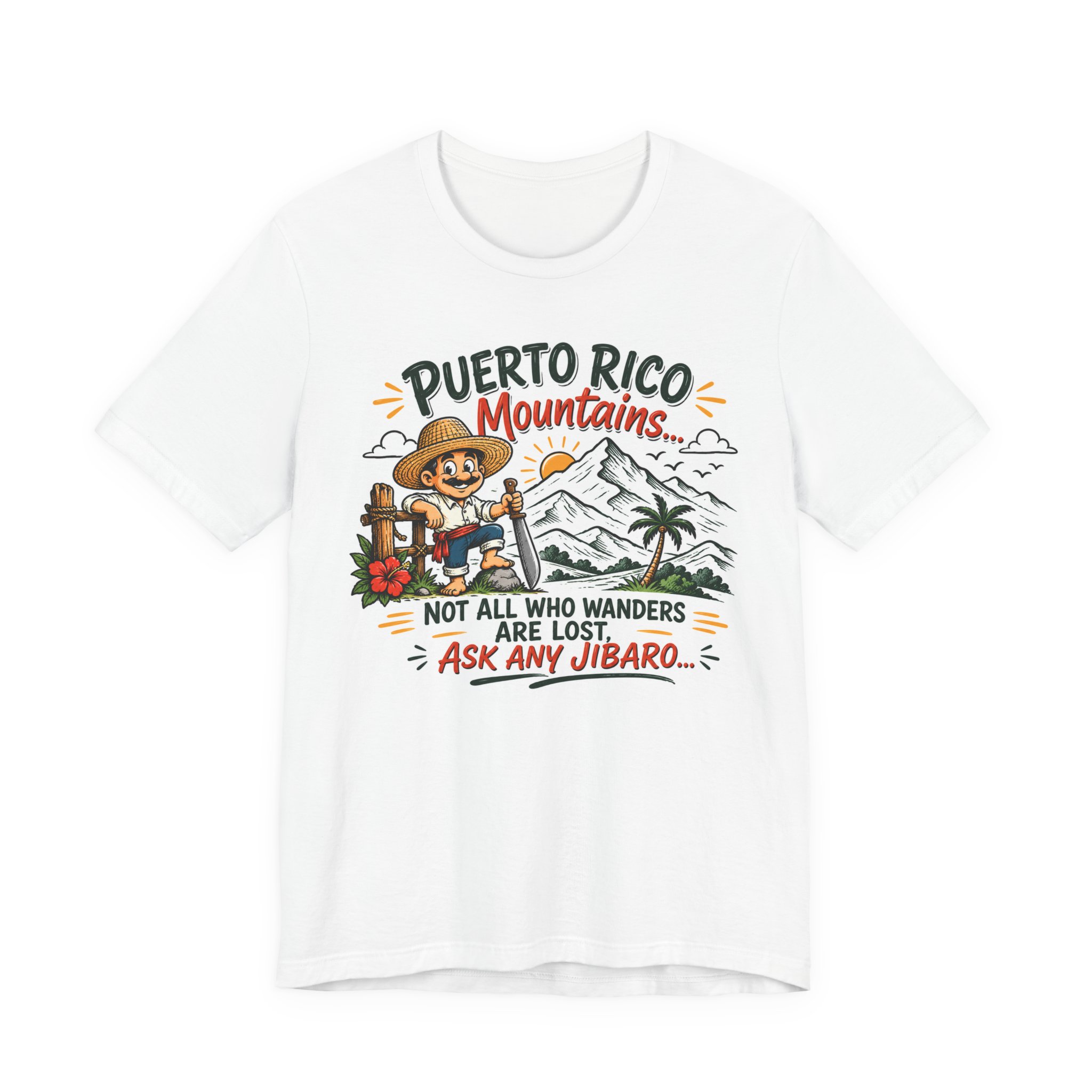 Puerto Rico Mountains T-Shirt — Ask Any Jíbaro Graphic Tee - Image 2