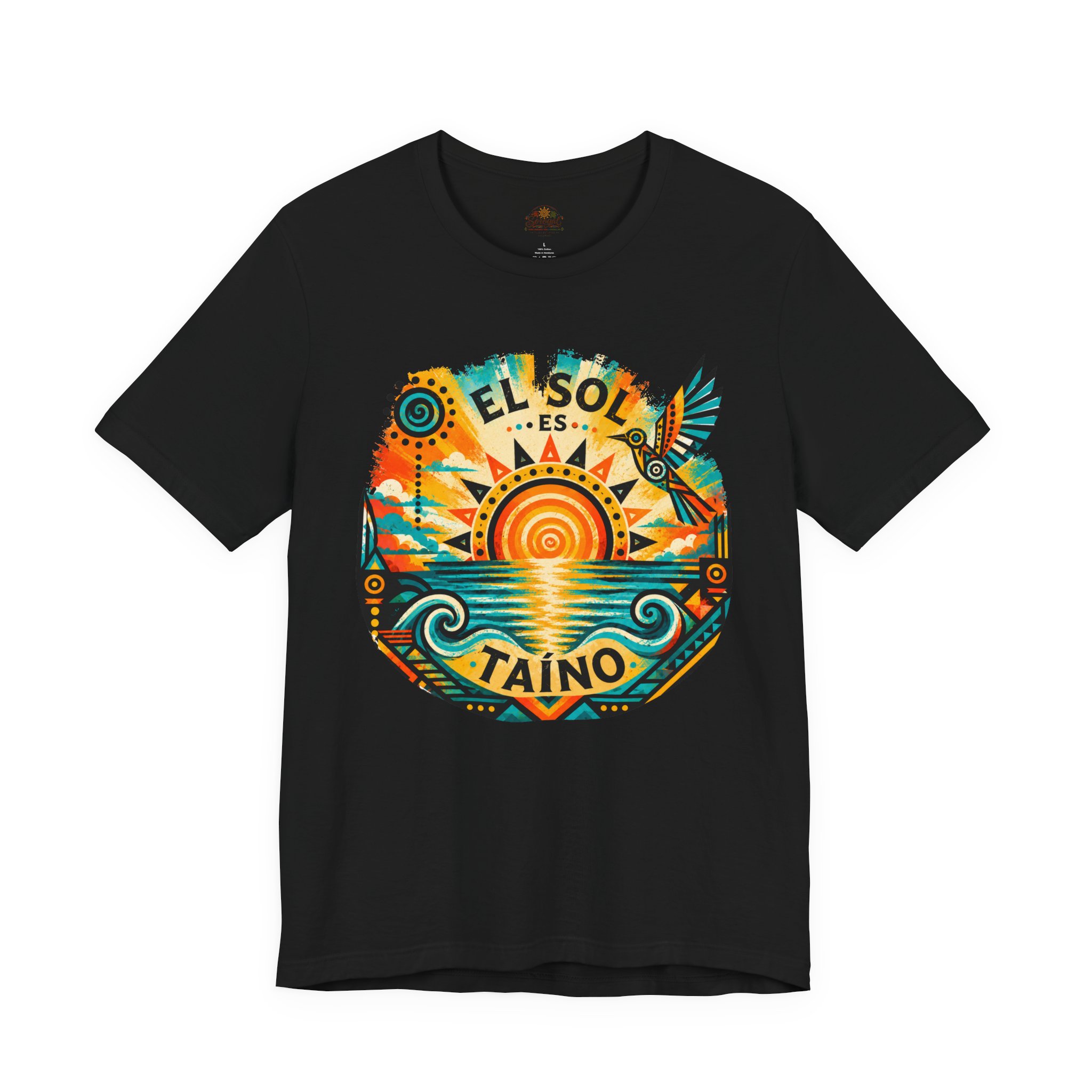 El Sol Es Taíno T-Shirt — Caribbean Sunset Graphic Tee - Image 4
