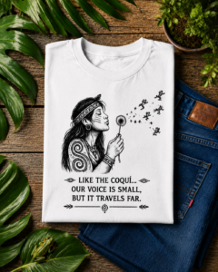 Like the Coqui Inspirational Graphic Tee Woman Blowing Dandelion with Quote