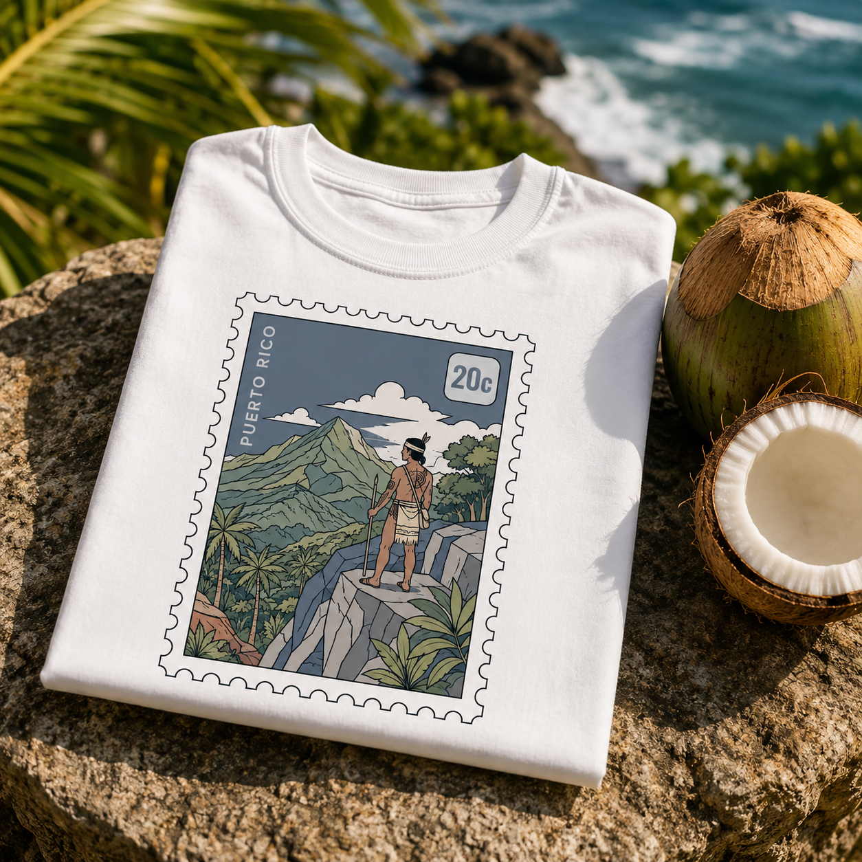 Adventure Stamp T‑Shirt Puerto Rico Mountain Hiker Graphic Tee