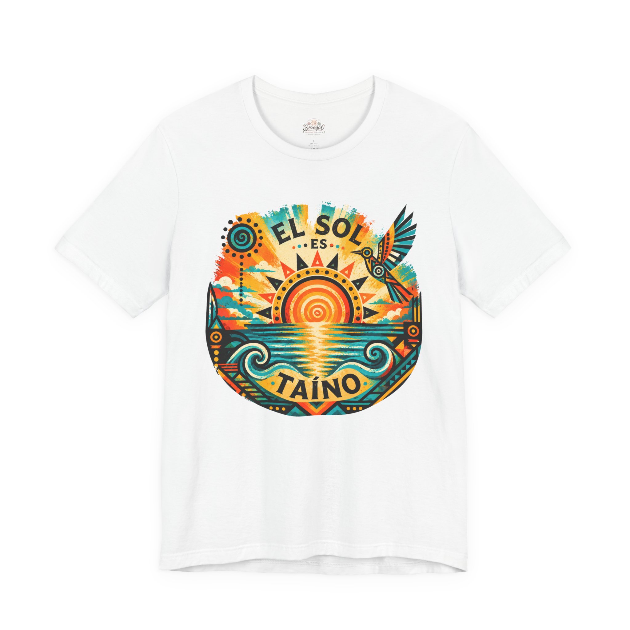 El Sol Es Taíno T-Shirt — Caribbean Sunset Graphic Tee - Image 2