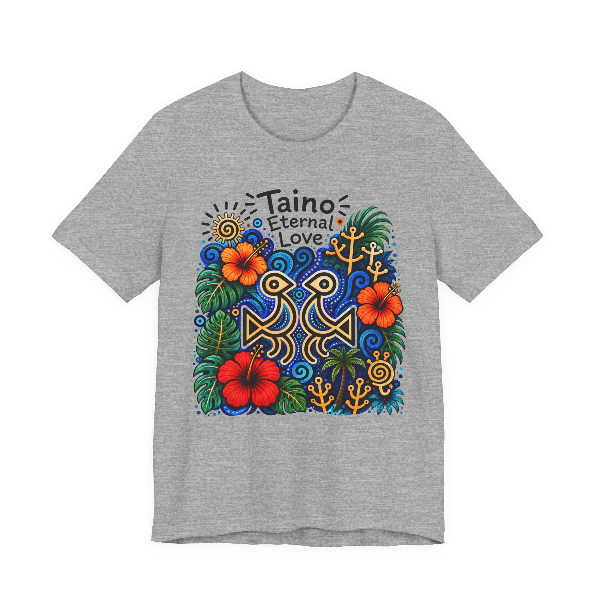 Taino Eternal Love T-Shirt – Taíno Heritage Floral Tee - Image 3