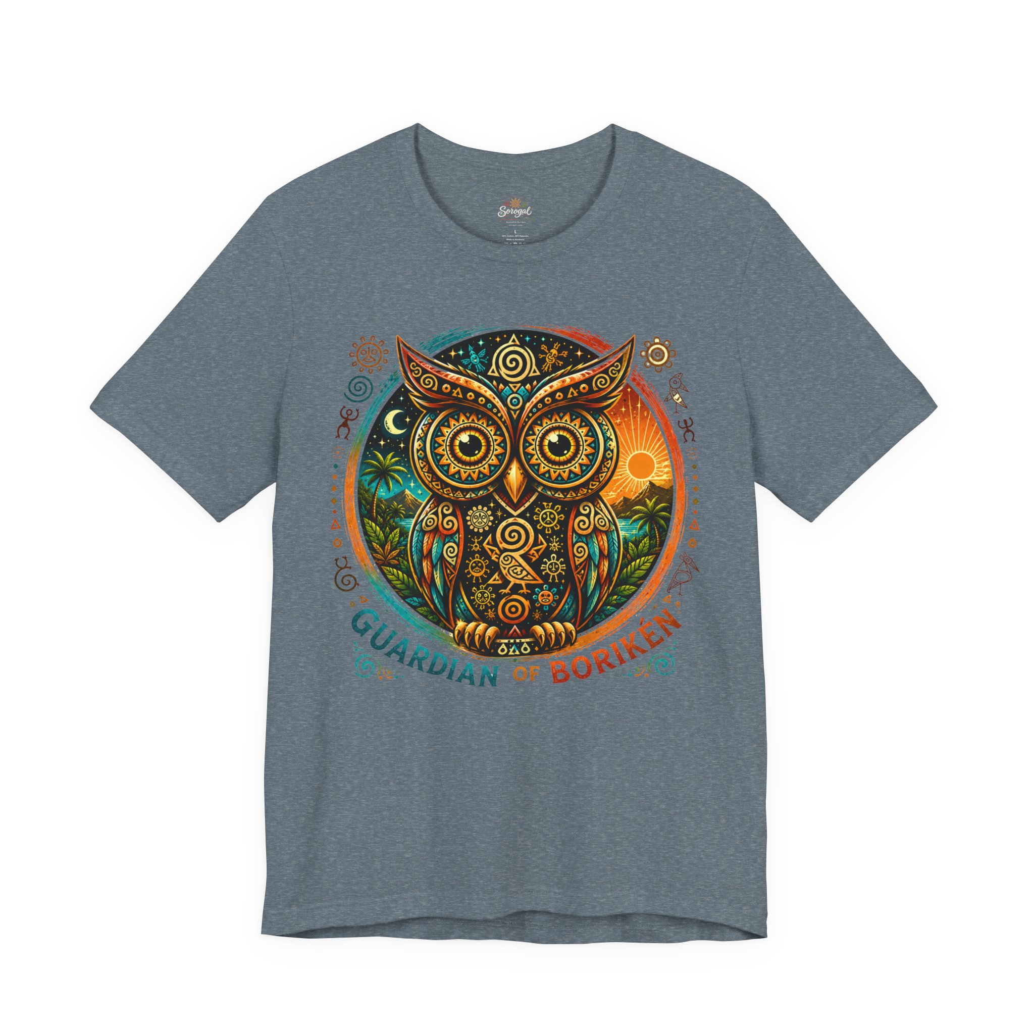 Guardian of Borikén Owl T-Shirt | Taíno Múcaro Art Tee - Image 9