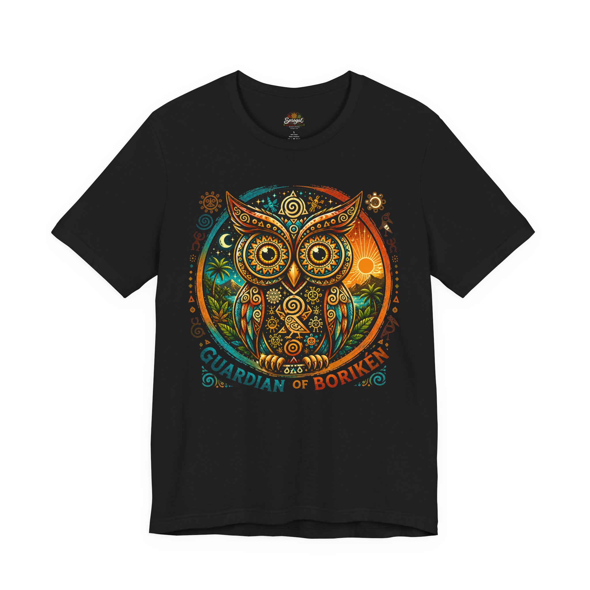 Guardian of Borikén Owl T-Shirt | Taíno Múcaro Art Tee - Image 4