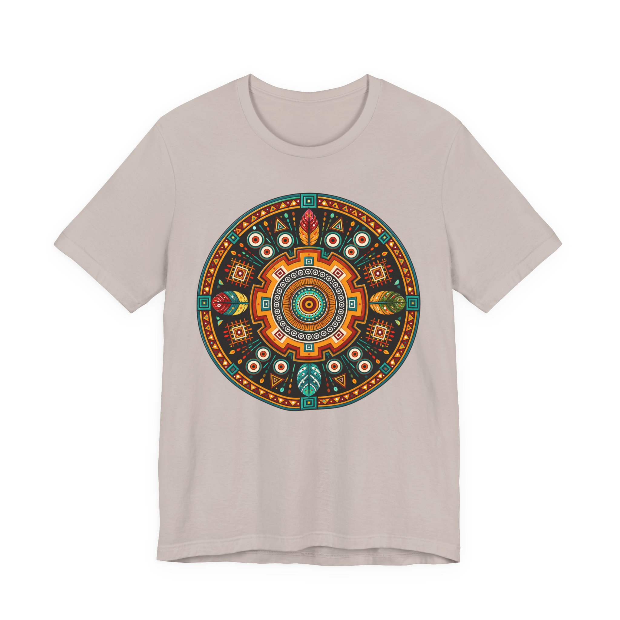 Indigenous Caribbean Circle Art Tee – Taíno Geometric T Shirt - Image 6