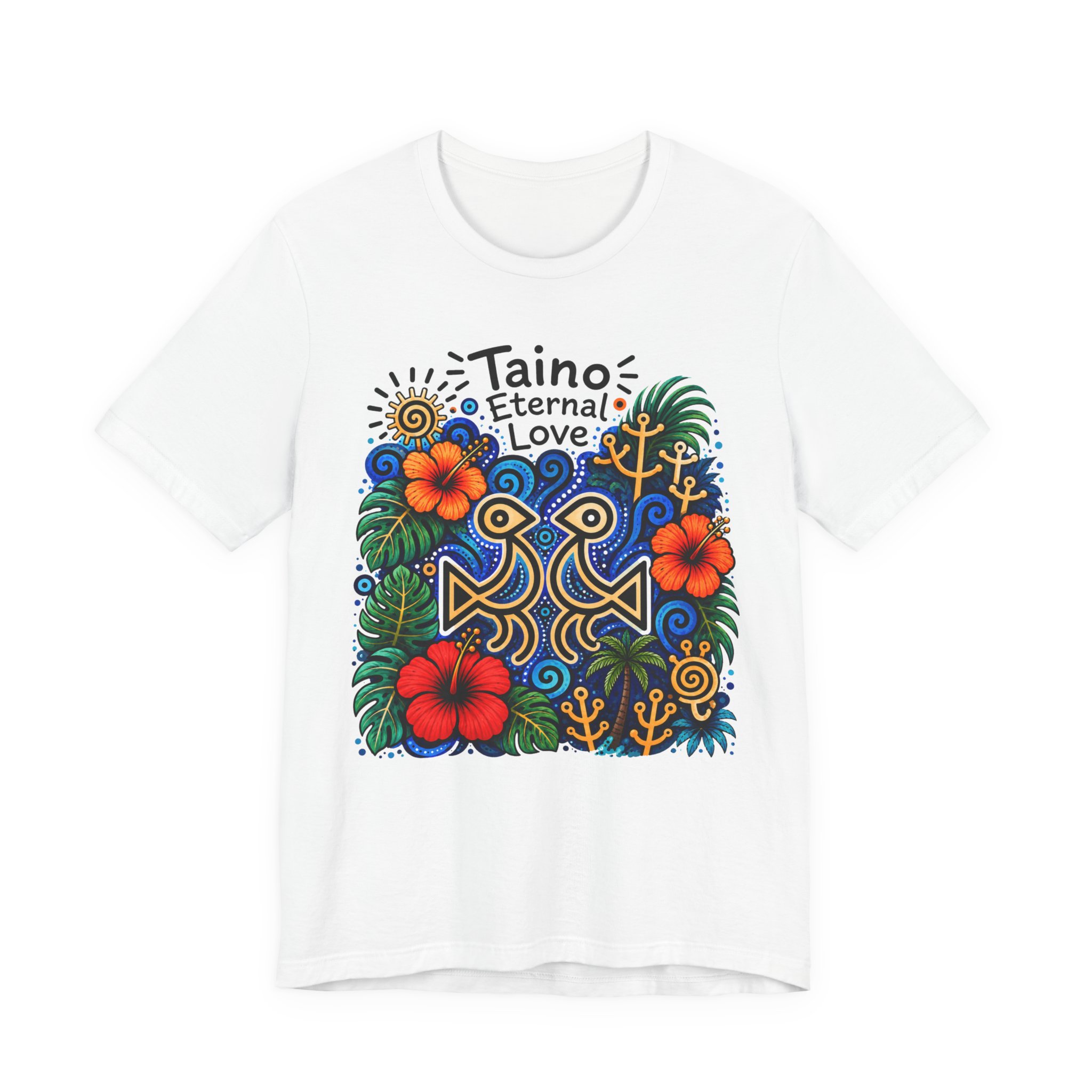 Taino Eternal Love T-Shirt – Taíno Heritage Floral Tee - Image 2