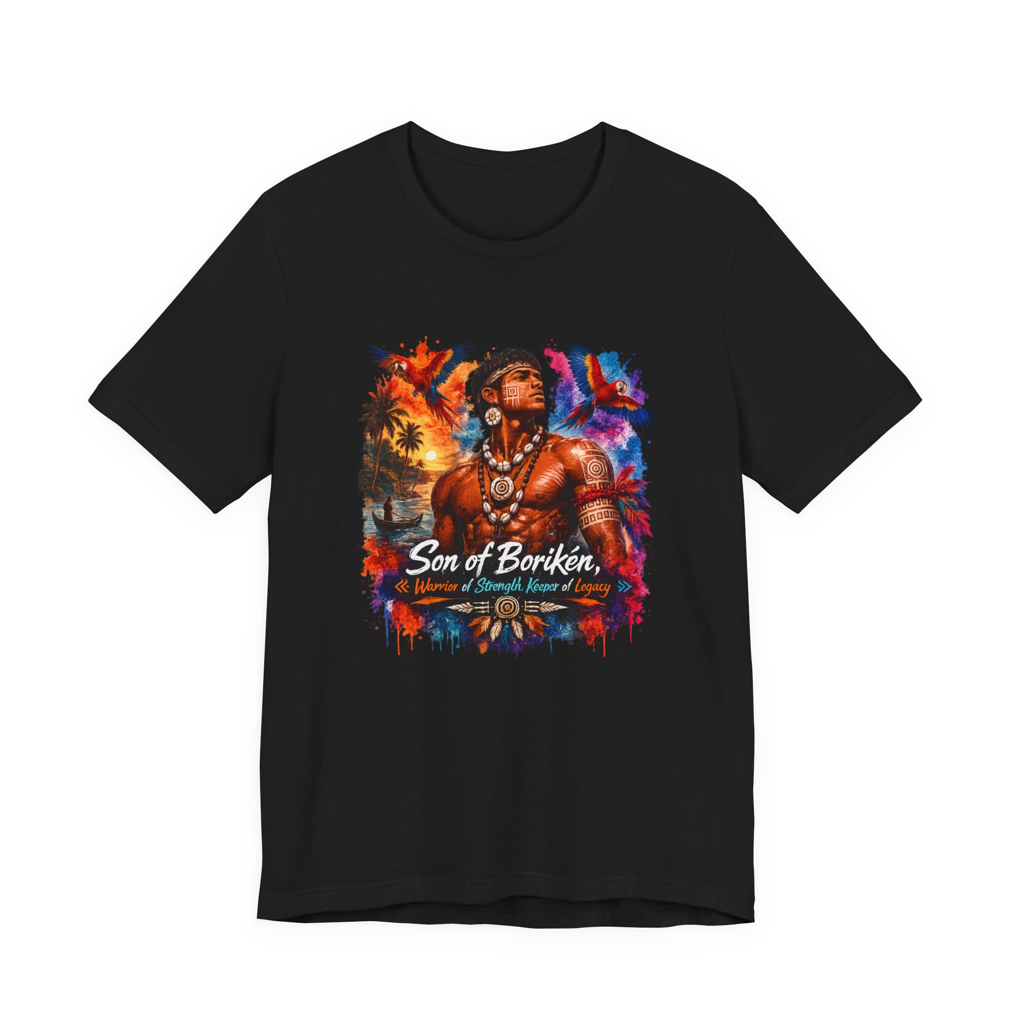 Son of Borikén T-Shirt – Taíno Warrior Heritage Tee - Image 3