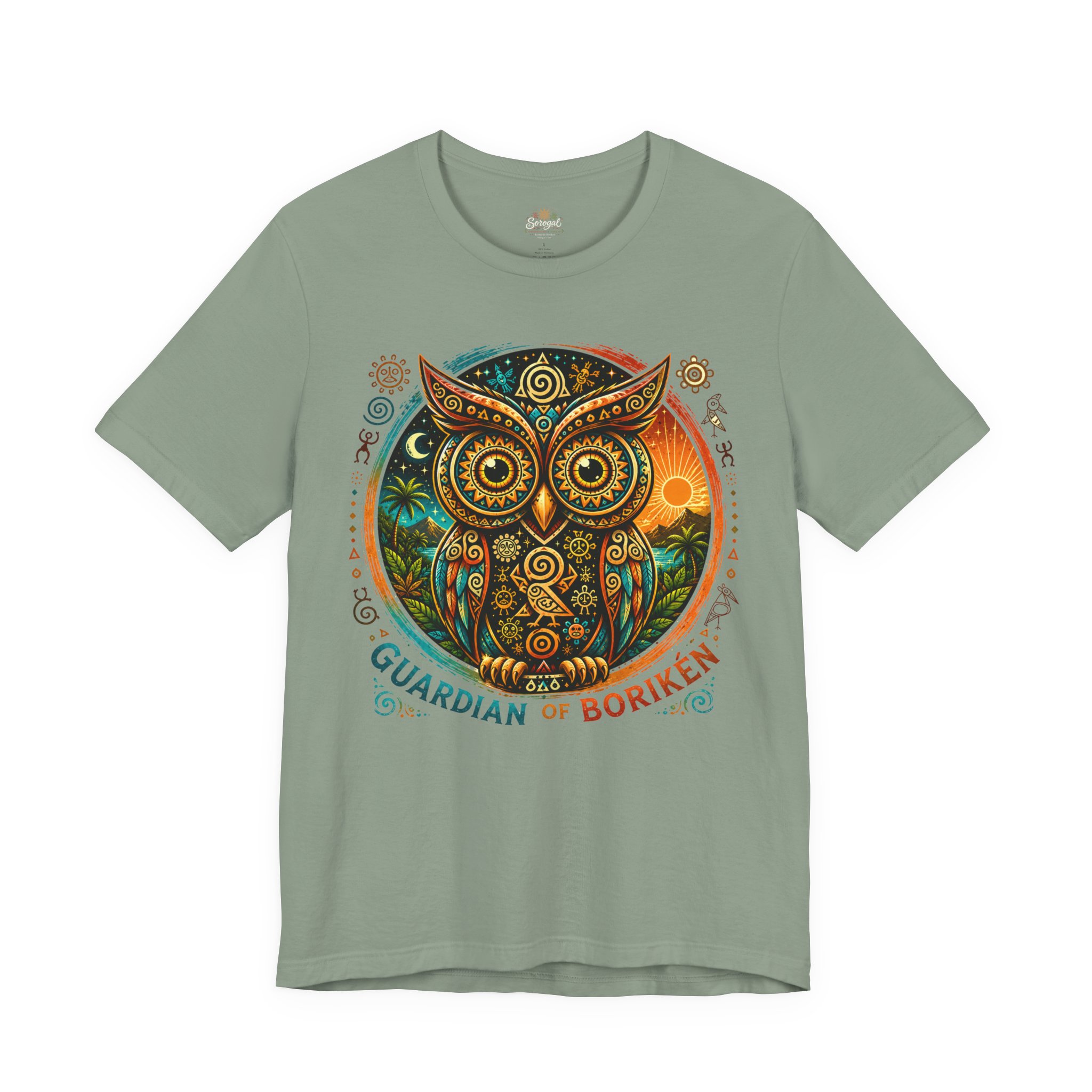 Guardian of Borikén Owl T-Shirt | Taíno Múcaro Art Tee - Image 7