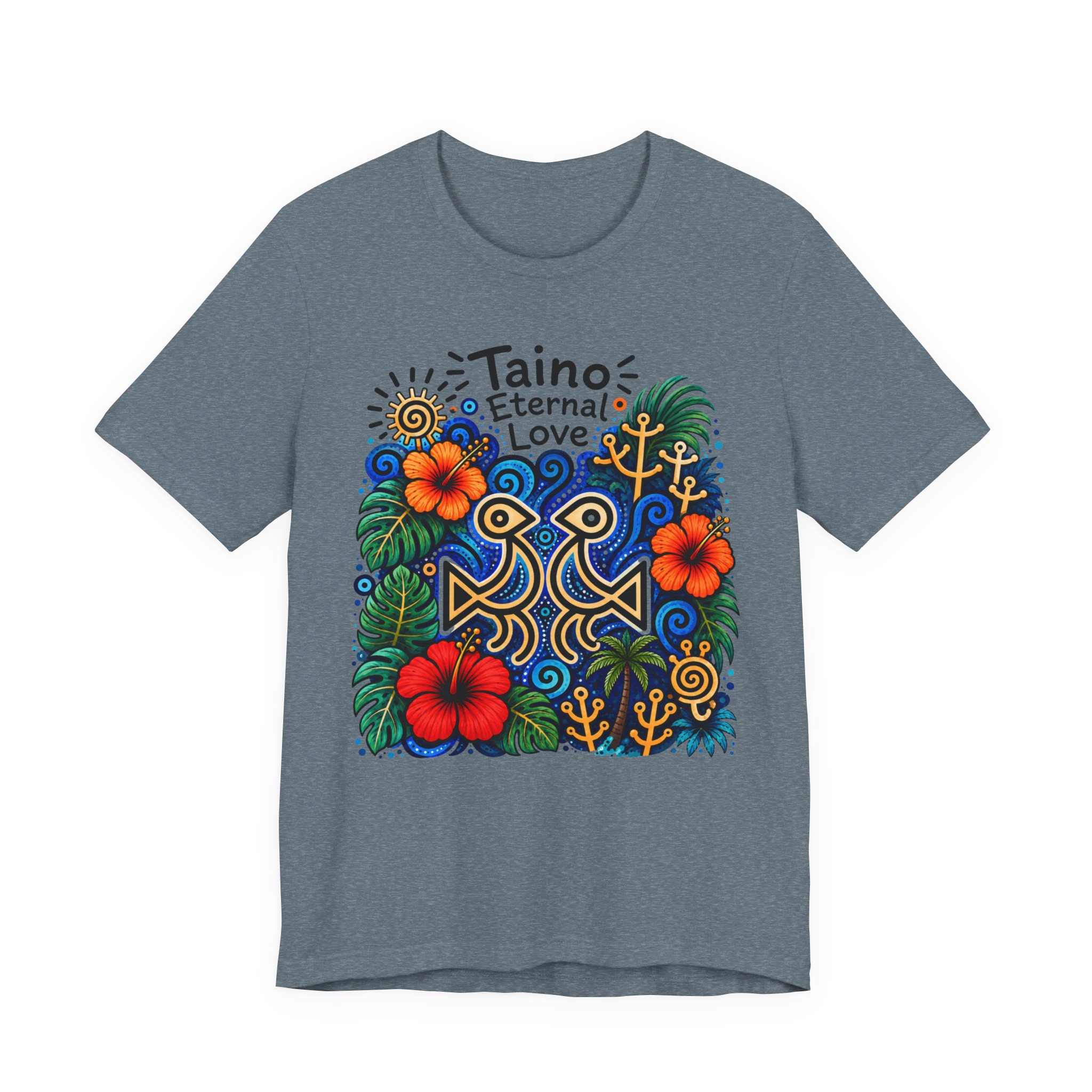 Taino Eternal Love T-Shirt – Taíno Heritage Floral Tee - Image 7