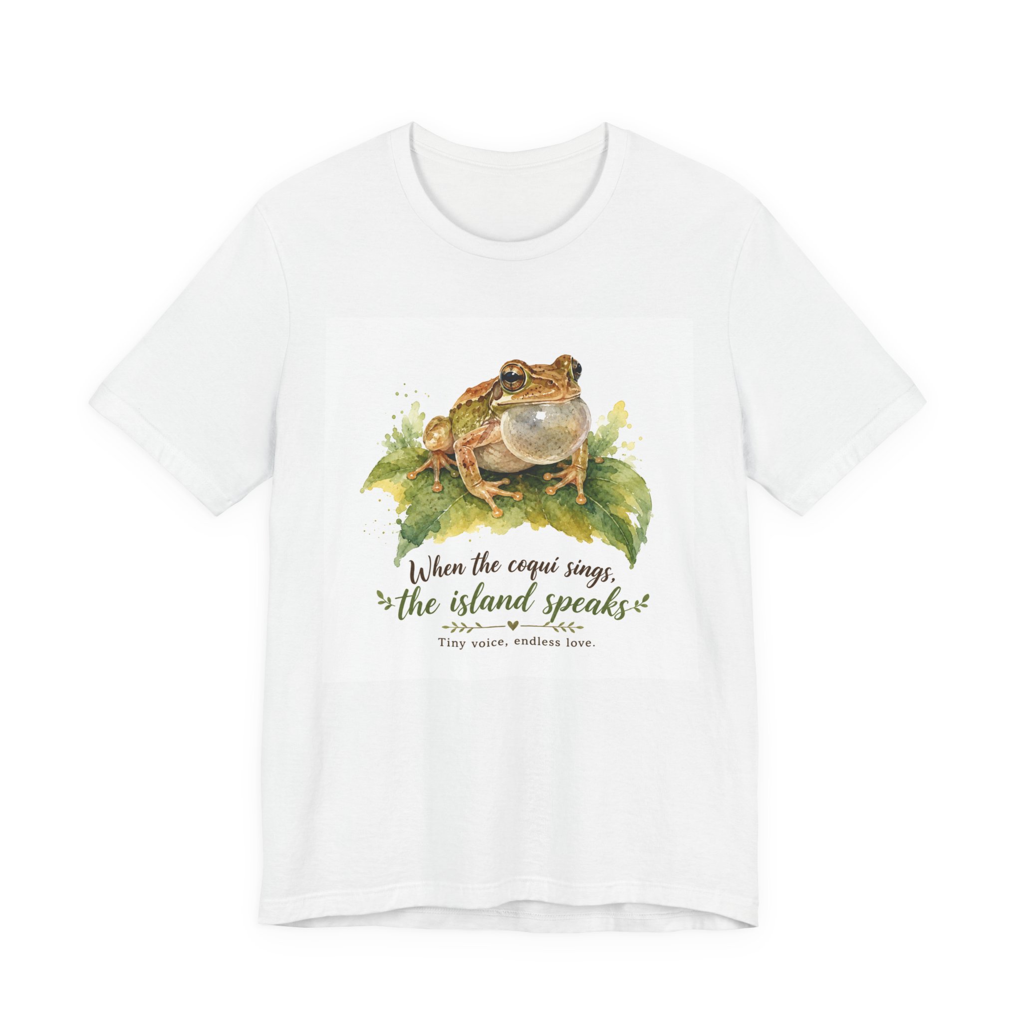 Coquí Island Vibes T-Shirt – When the Coquí Sings Nature Tee - Image 2