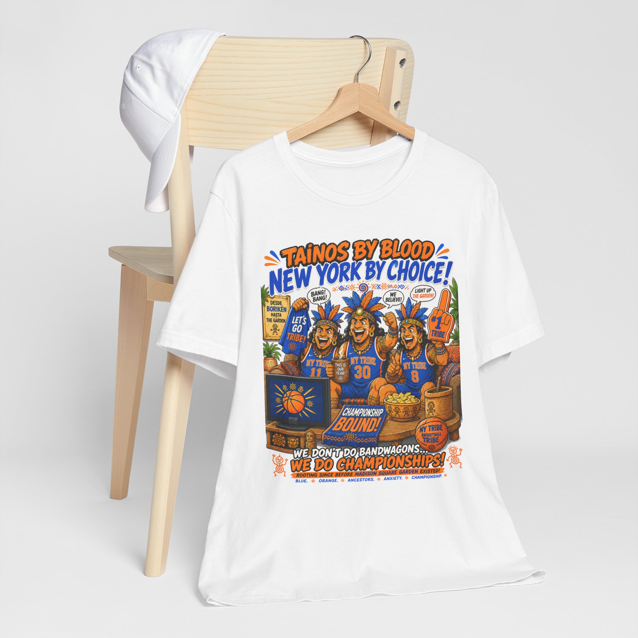 Taínos by Blood T-Shirt — New York by Choice Basketball Fan Tee - Image 2