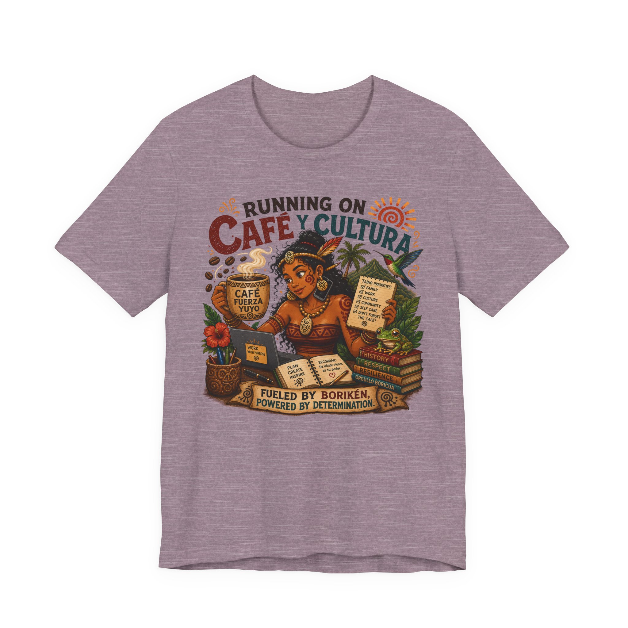 Puerto Rican Pride Coffee Tee – Running on Café y Cultura - Image 5