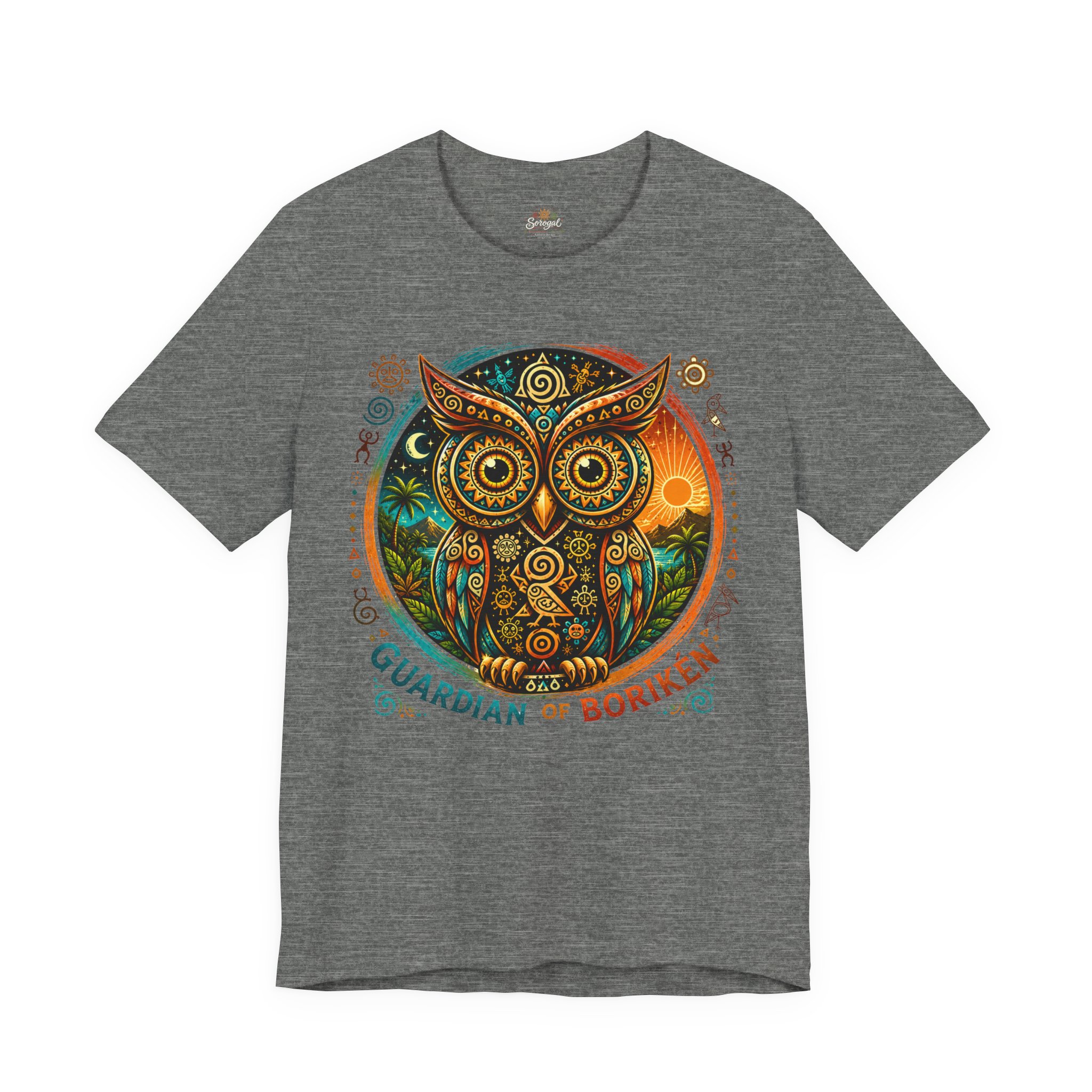 Guardian of Borikén Owl T-Shirt | Taíno Múcaro Art Tee - Image 3