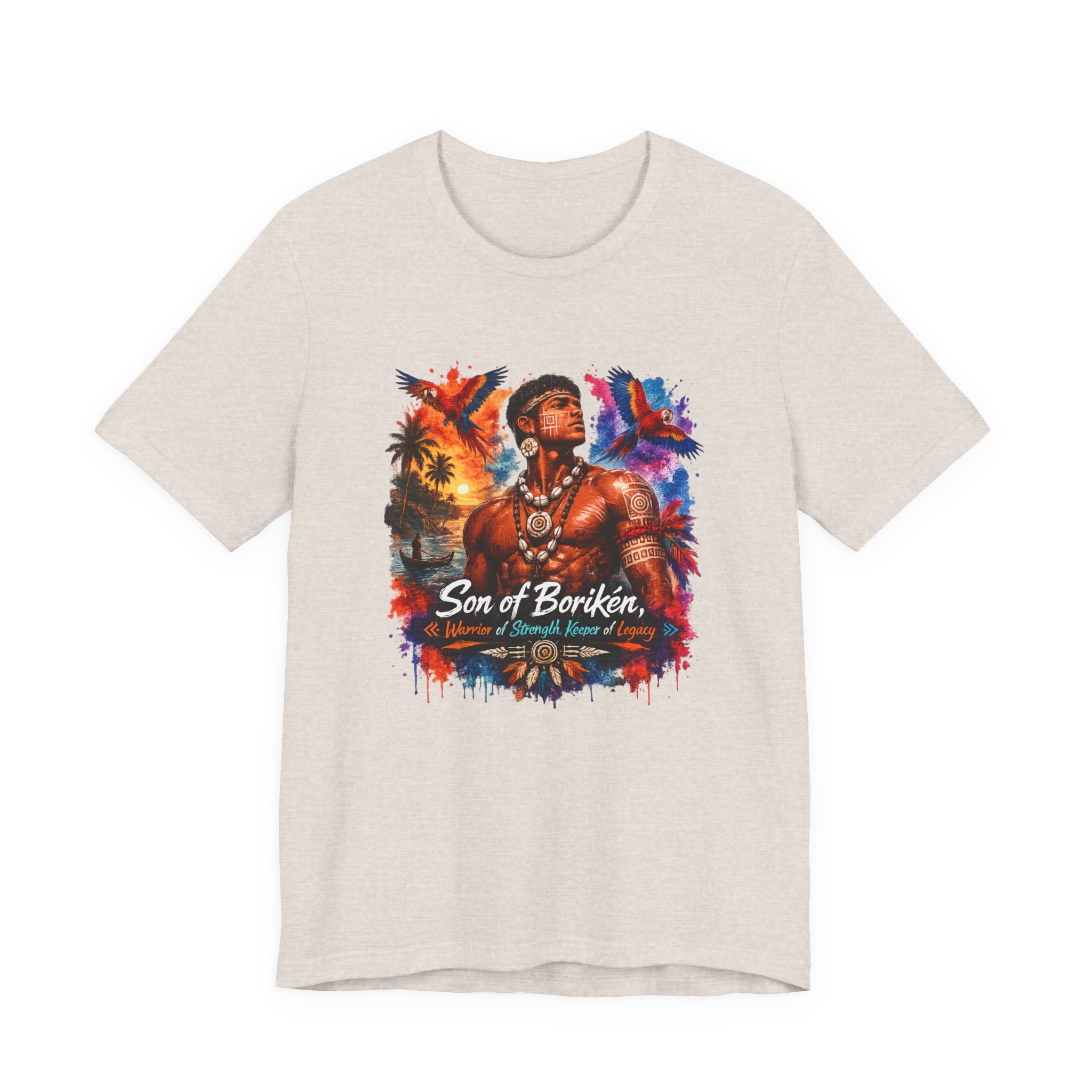Son of Borikén T-Shirt – Taíno Warrior Heritage Tee - Image 4