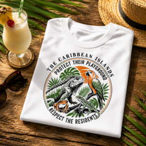 Caribbean Wildlife Tee Protect Their Playground Respect the Residents Shirt