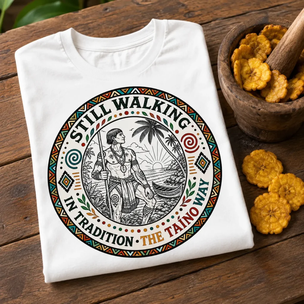 Still Walking in Tradition - The Taíno Way T-Shirt design