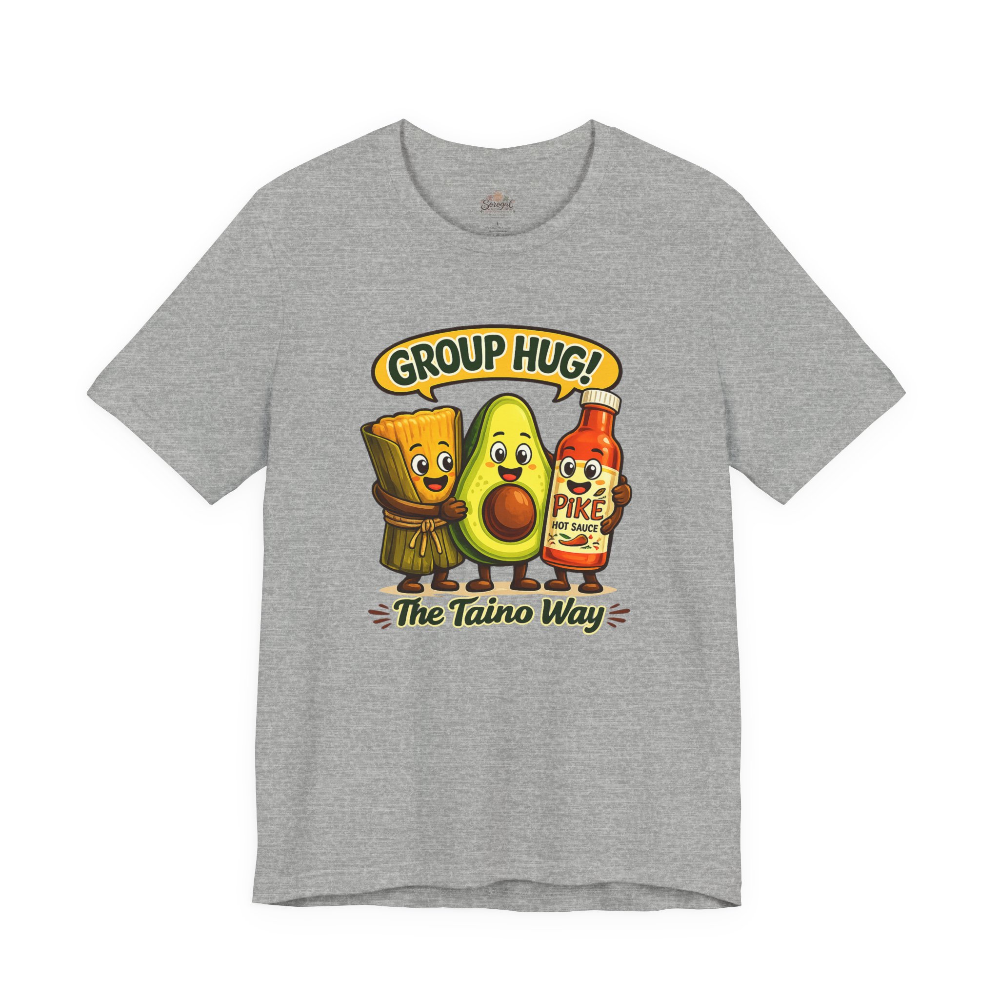Puerto Rican Food T-Shirt | Group Hug! The Taíno Way Tee - Image 9