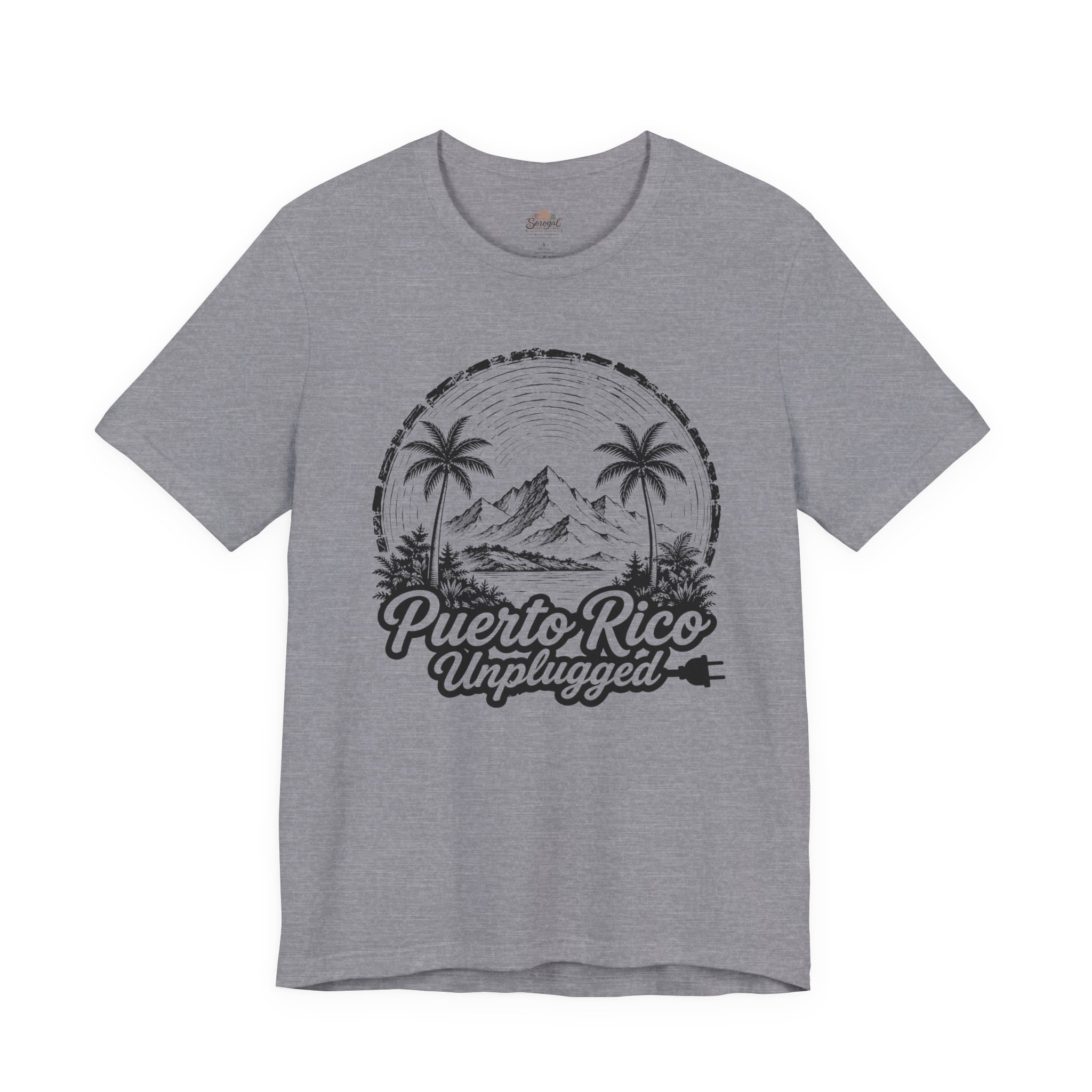 Puerto Rico Unplugged T-Shirt – Tropical Palm & Mountain Graphic Tee - Image 8
