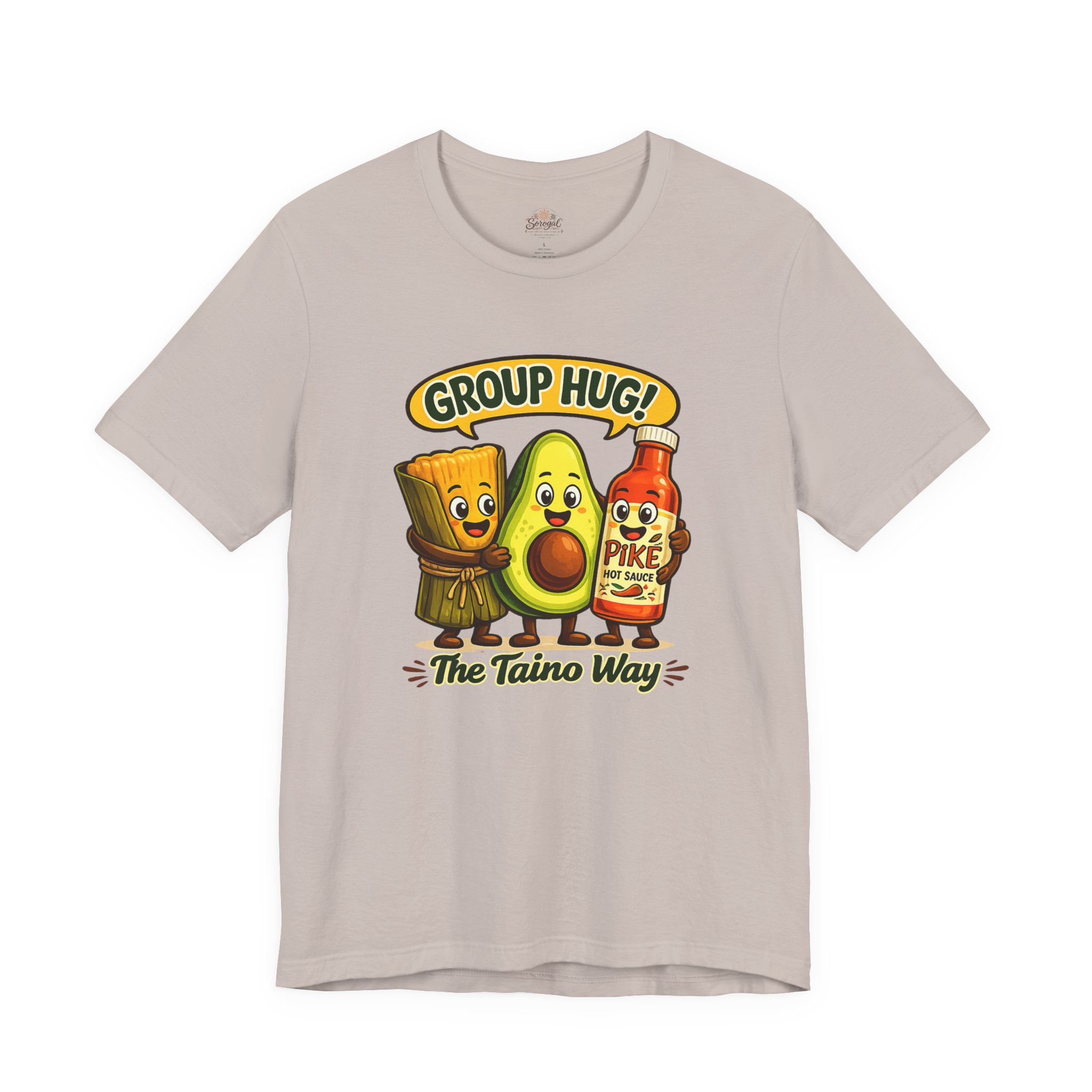 Puerto Rican Food T-Shirt | Group Hug! The Taíno Way Tee - Image 7