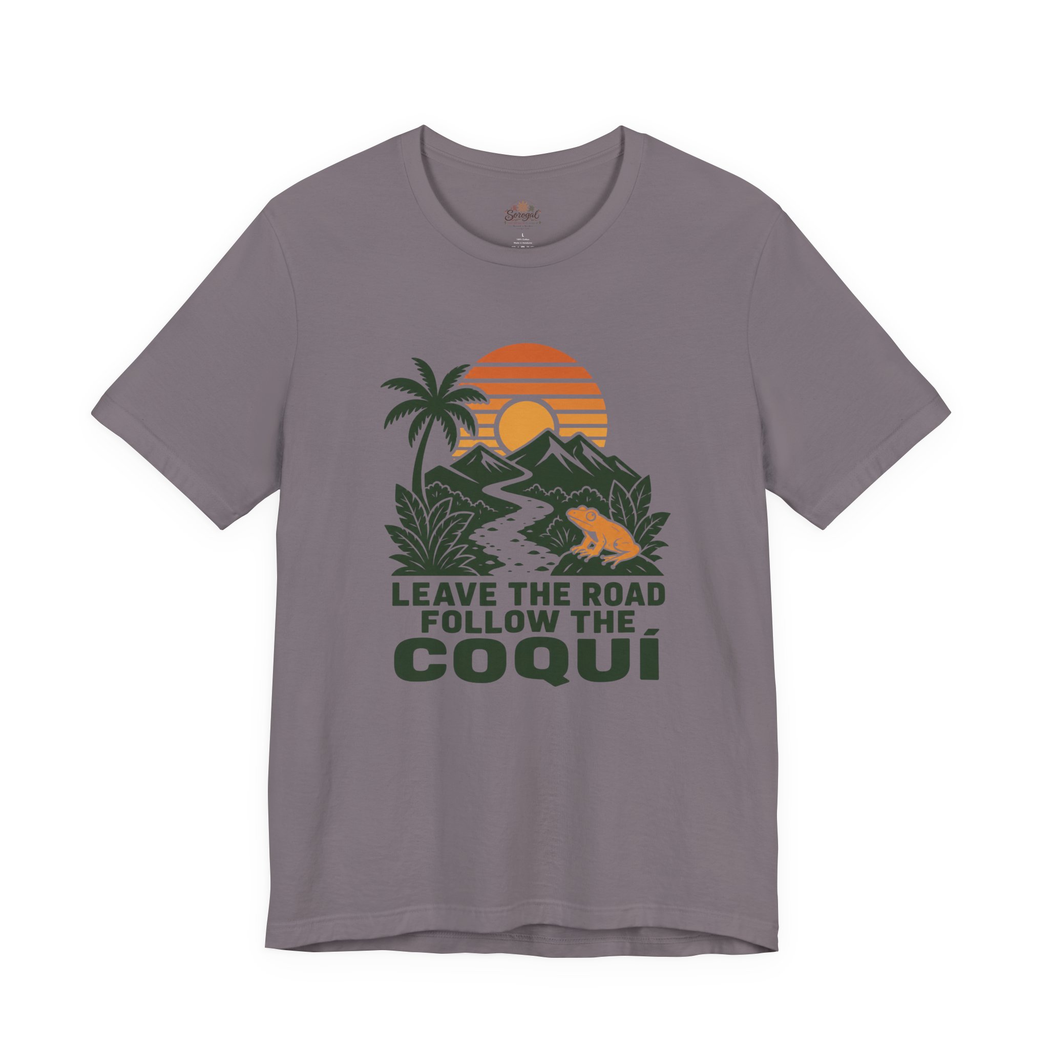 Coquí Sunset T-Shirt – Leave the Road Follow the Coquí Nature Tee - Image 10