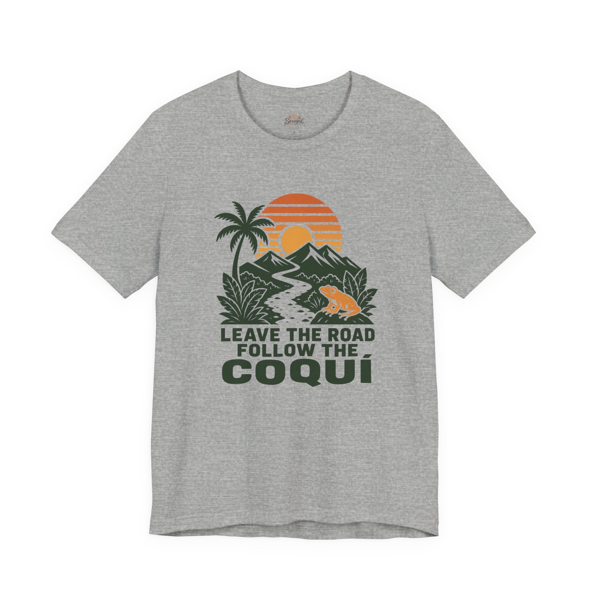 Coquí Sunset T-Shirt – Leave the Road Follow the Coquí Nature Tee - Image 6
