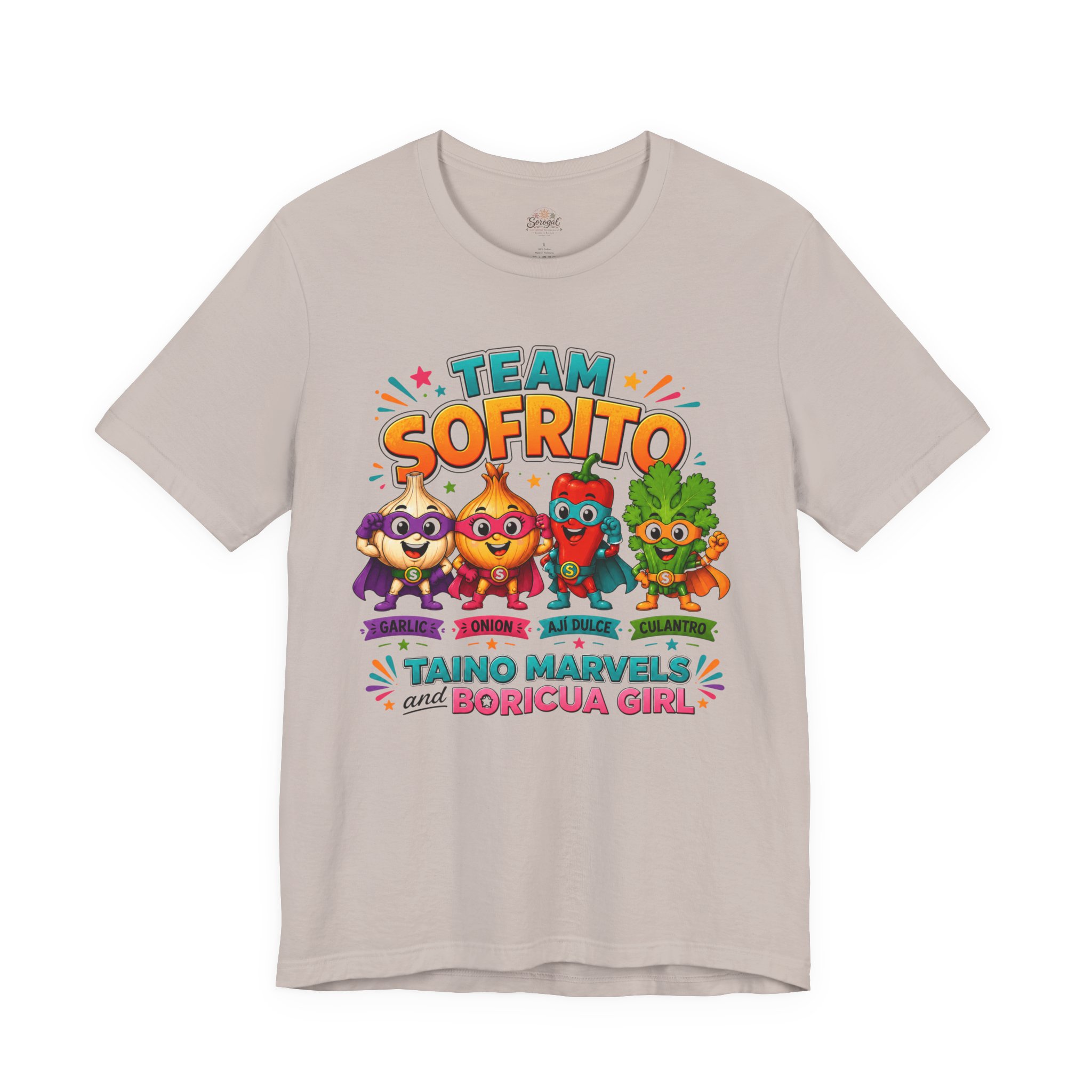 Team Sofrito | Boricua Girl Puerto Rican Food T-Shirt - Image 7