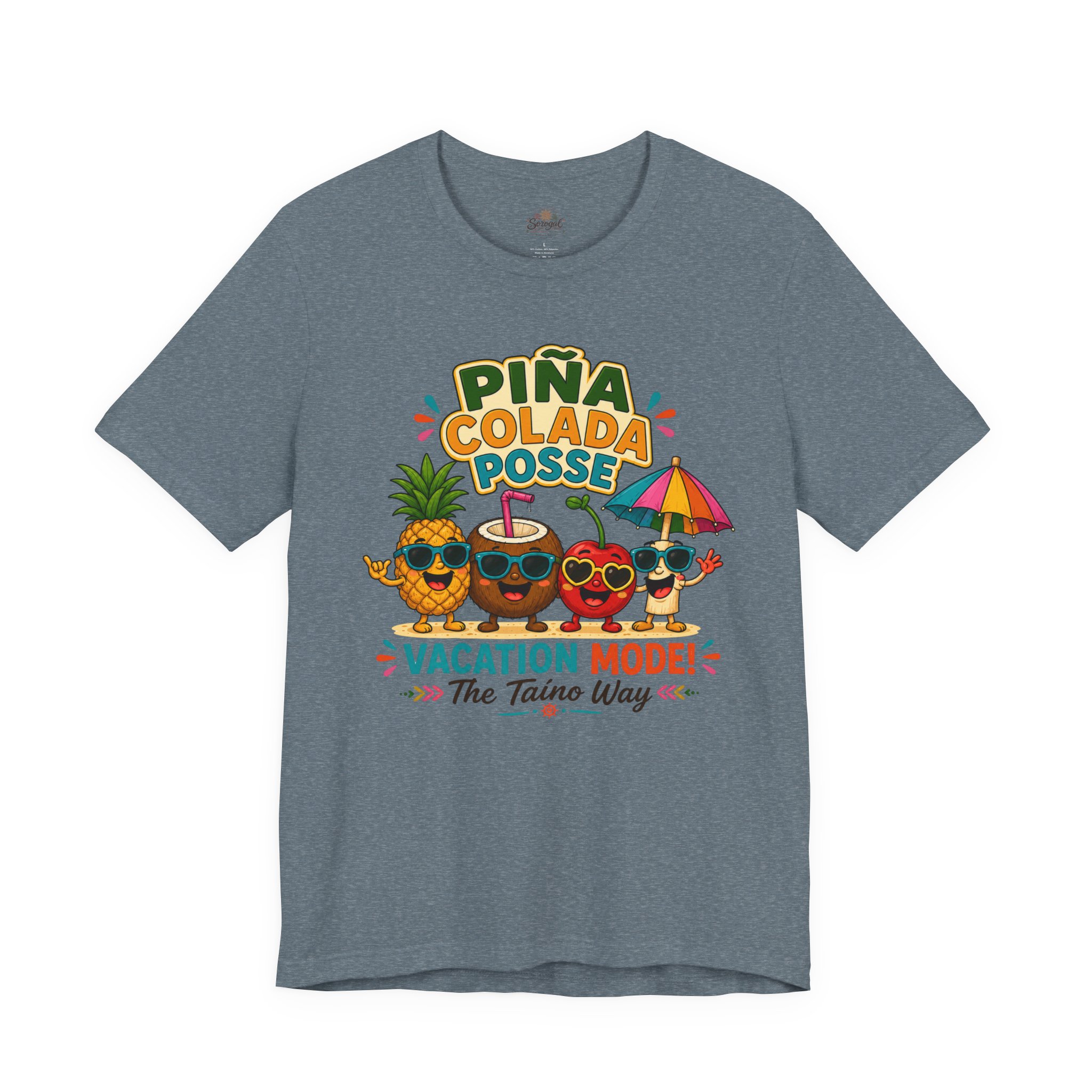Piña Colada T-Shirt | Puerto Rican Vacation Mode Tropical Tee - Image 11