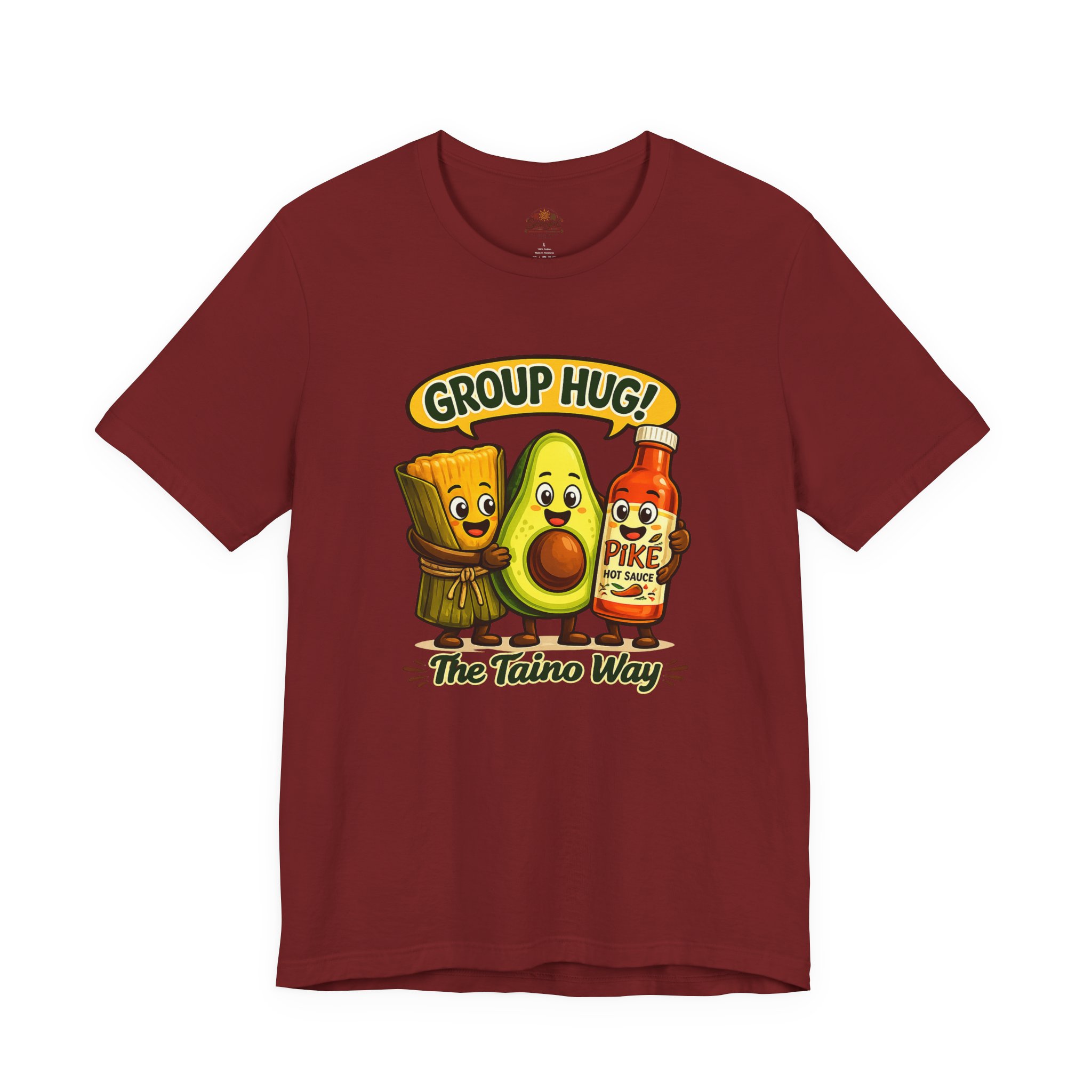 Puerto Rican Food T-Shirt | Group Hug! The Taíno Way Tee - Image 12