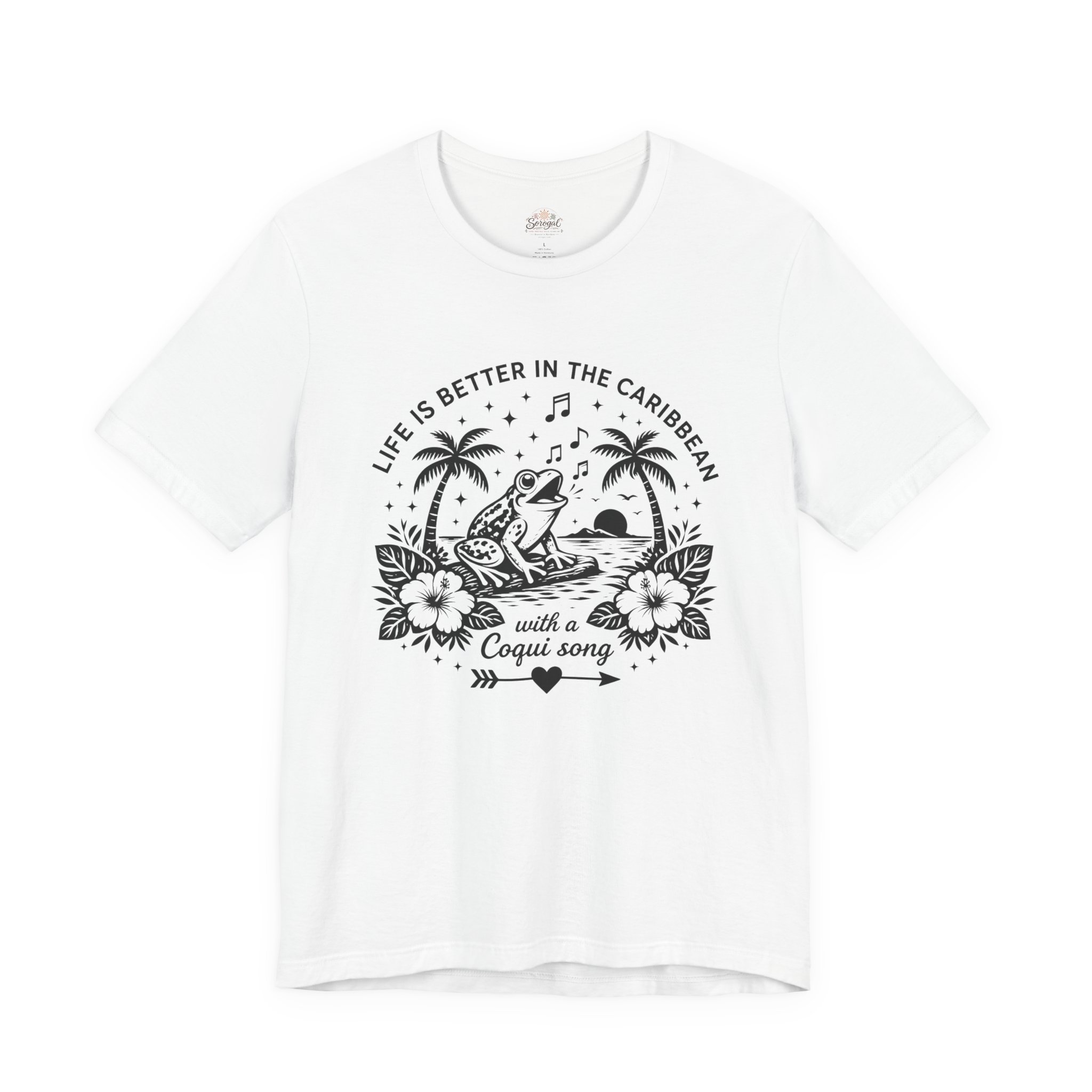 Coquí Song T-Shirt | Life Is Better in the Caribbean Tee - Image 2
