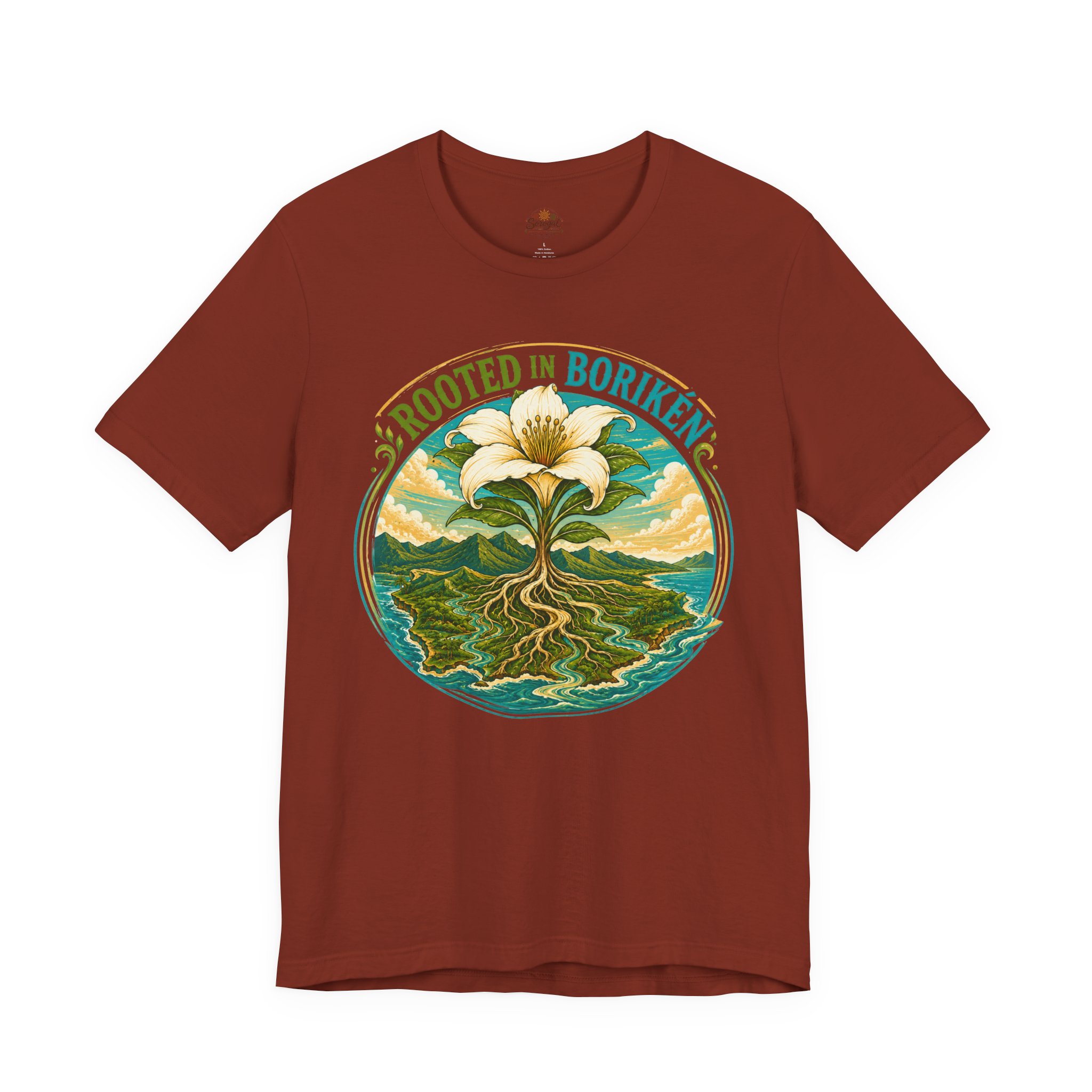 Rooted in Borikén T-Shirt | Puerto Rican Heritage Floral Tee - Image 4