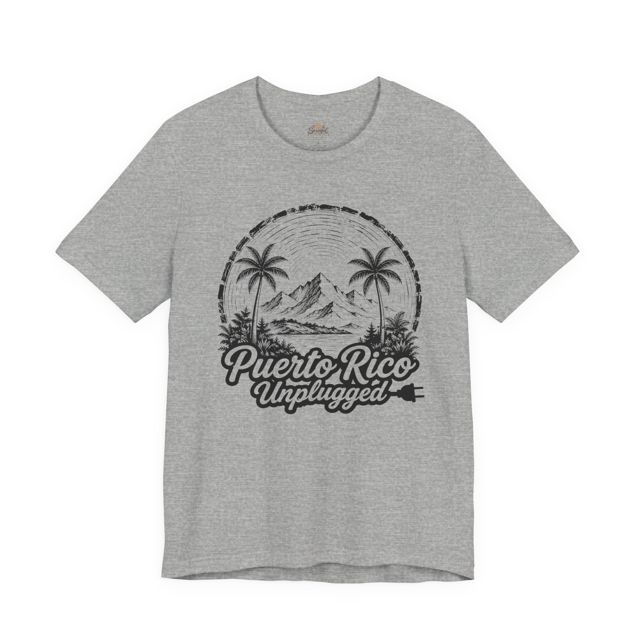 Puerto Rico Unplugged T-Shirt – Tropical Palm & Mountain Graphic Tee - Image 6