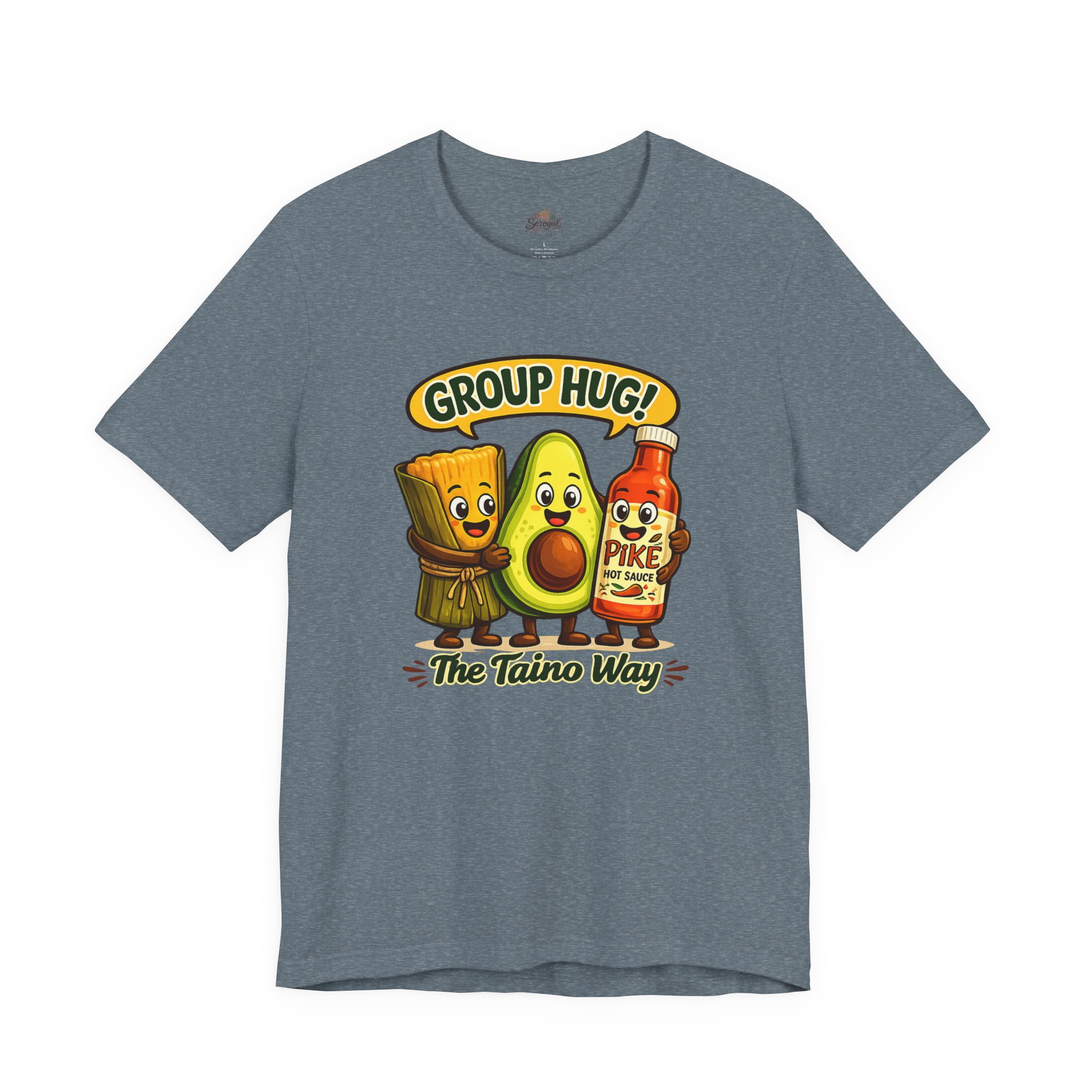 Puerto Rican Food T-Shirt | Group Hug! The Taíno Way Tee - Image 10