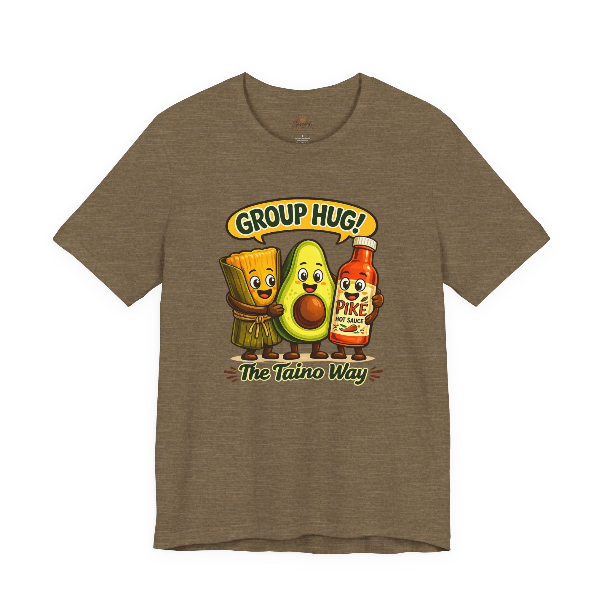 Puerto Rican Food T-Shirt | Group Hug! The Taíno Way Tee - Image 5