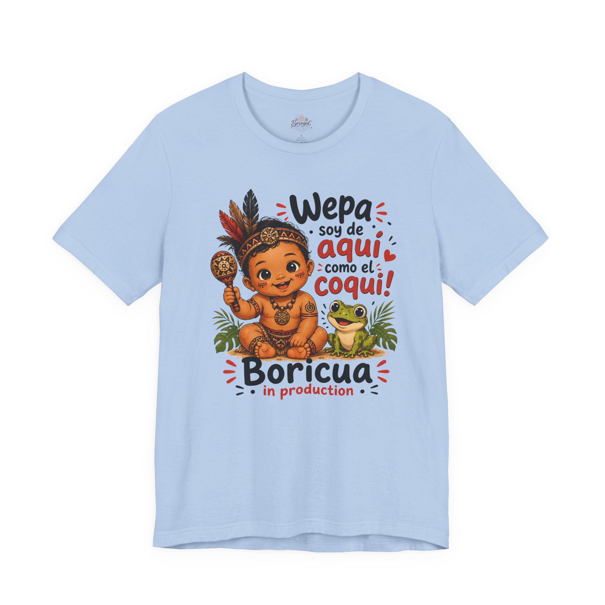 Boricua Baby Boy T-Shirt — Wepa Soy de Aquí Como el Coquí Tee - Image 6