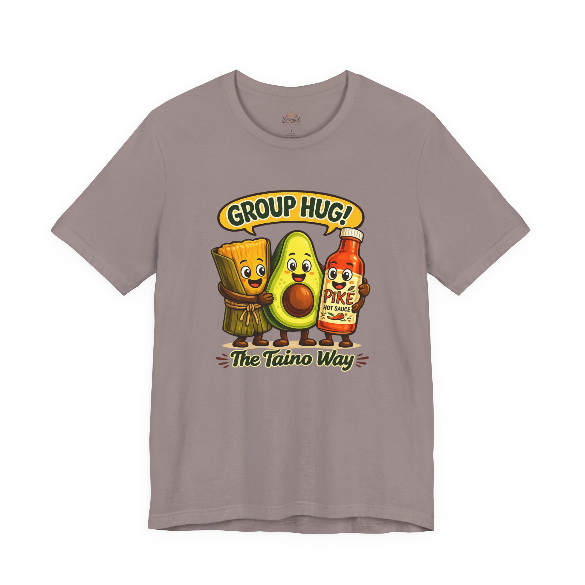 Puerto Rican Food T-Shirt | Group Hug! The Taíno Way Tee - Image 3