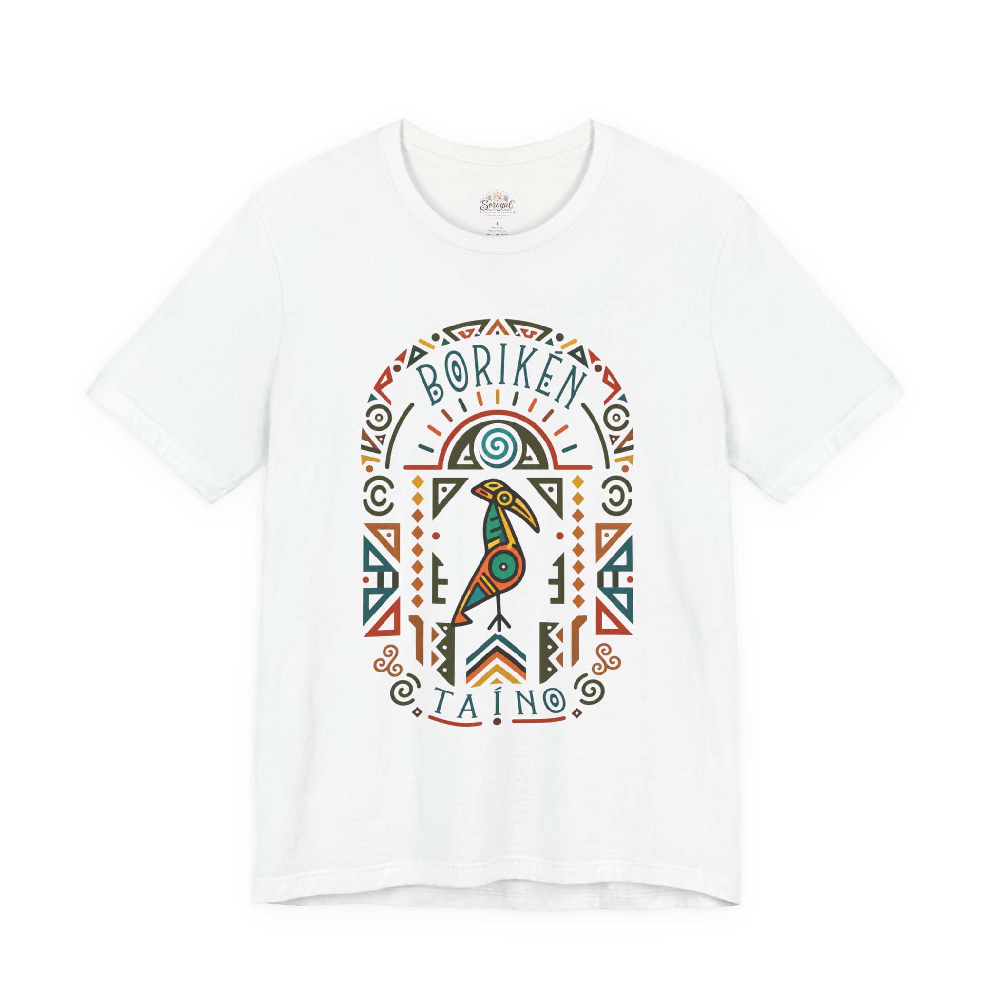 Borikén Taíno Tribal Bird Graphic Tee – Puerto Rican Heritage T-Shirt - Image 2