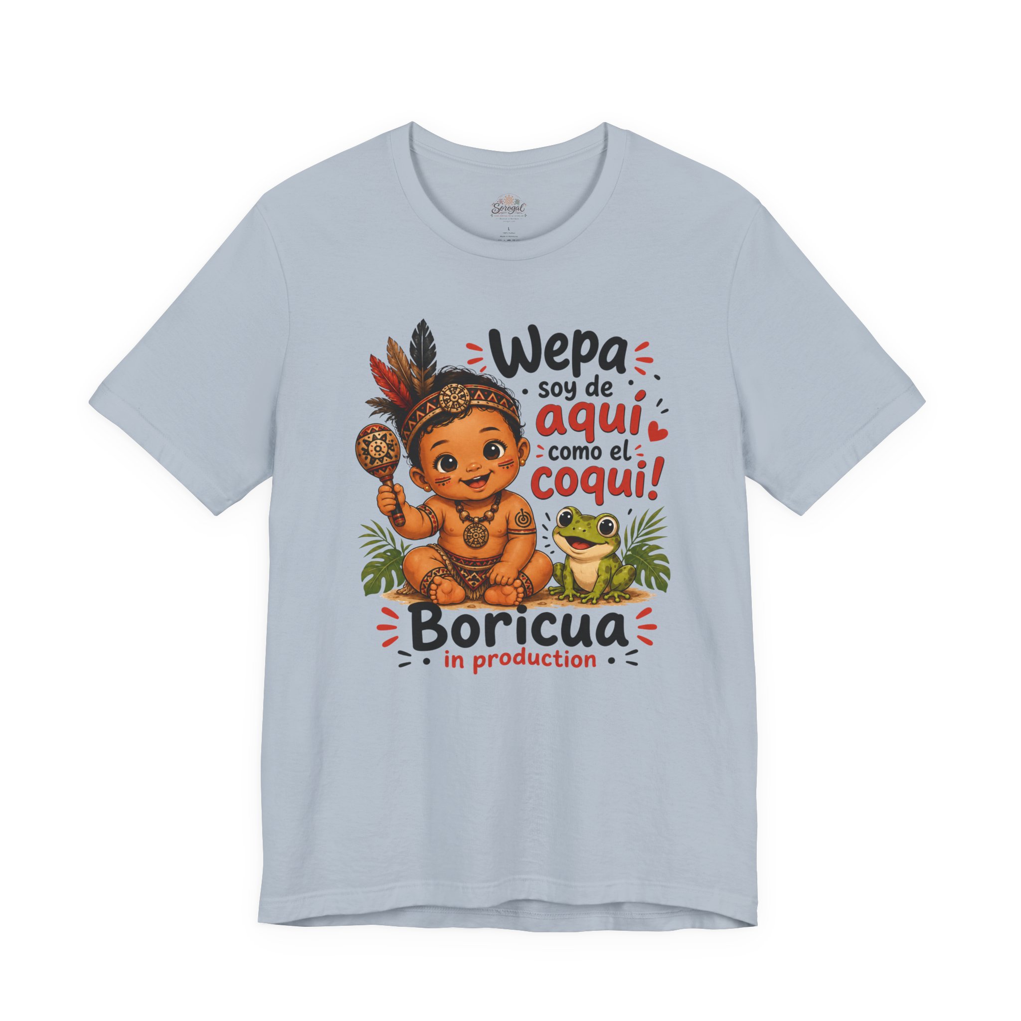 Boricua Baby Boy T-Shirt — Wepa Soy de Aquí Como el Coquí Tee - Image 7