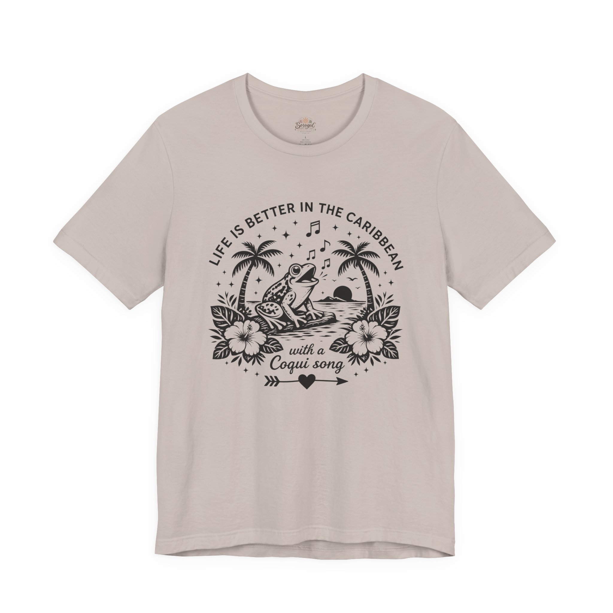 Coquí Song T-Shirt | Life Is Better in the Caribbean Tee - Image 3