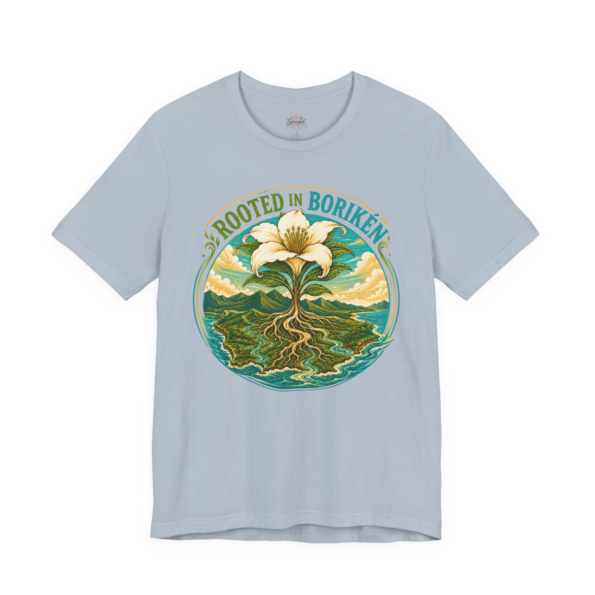 Rooted in Borikén T-Shirt | Puerto Rican Heritage Floral Tee - Image 9