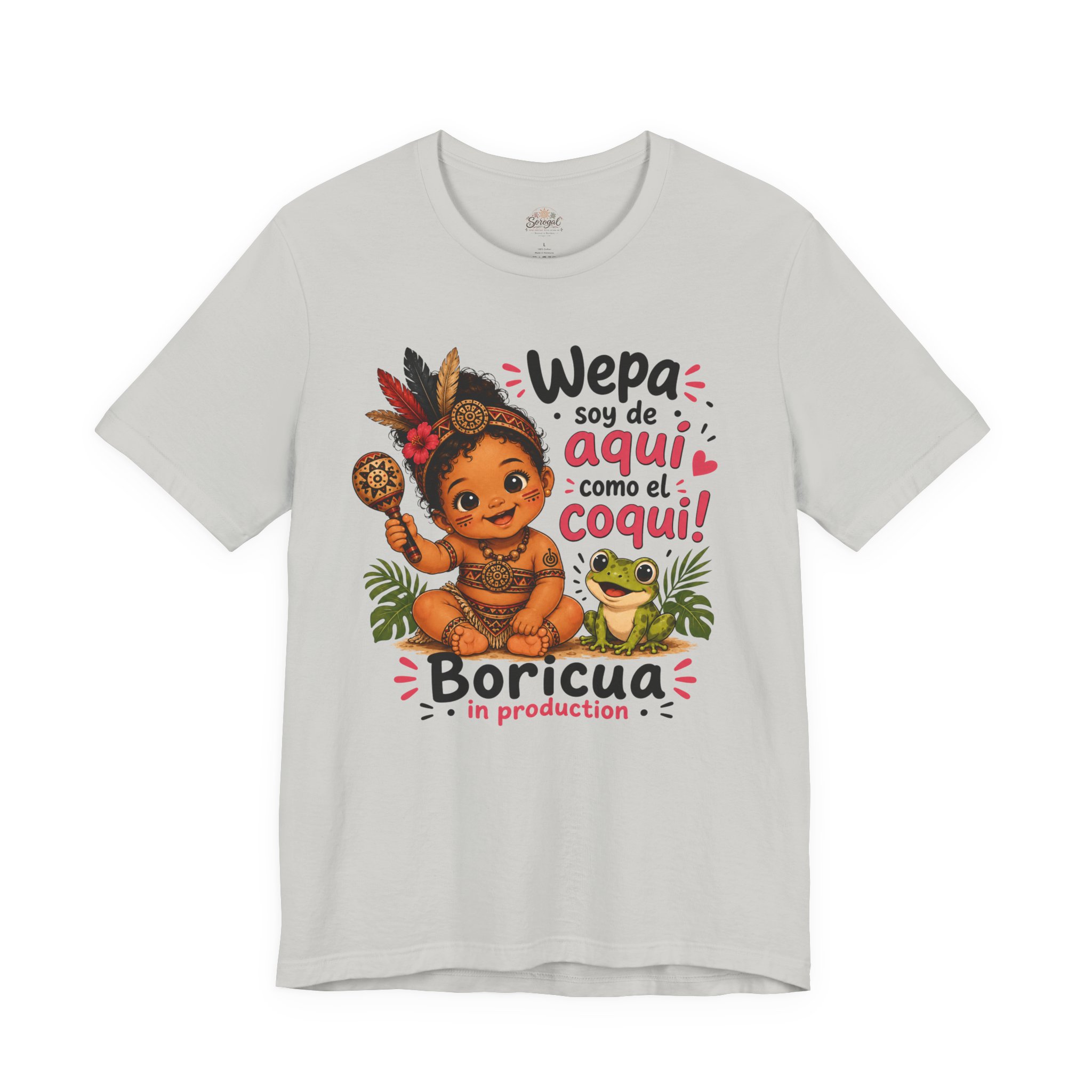 Boricua in Production T-Shirt — Puerto Rican Pregnancy Announcement Tee - Image 4