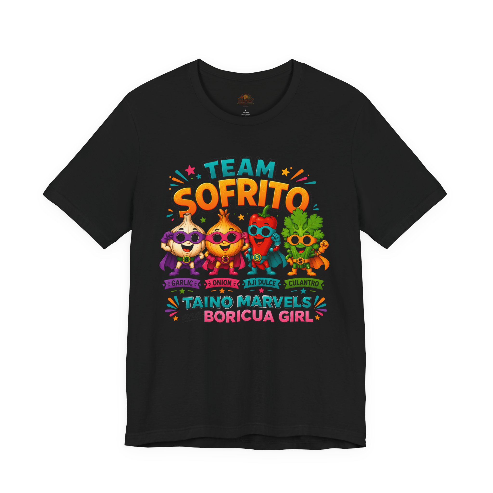 Team Sofrito | Boricua Girl Puerto Rican Food T-Shirt - Image 4