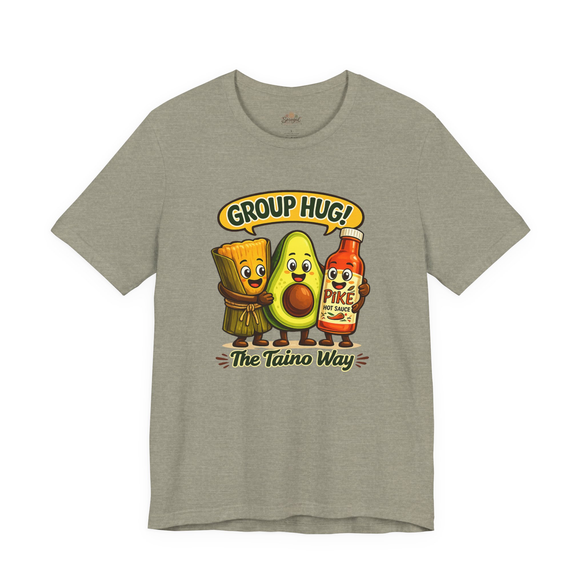 Puerto Rican Food T-Shirt | Group Hug! The Taíno Way Tee - Image 6