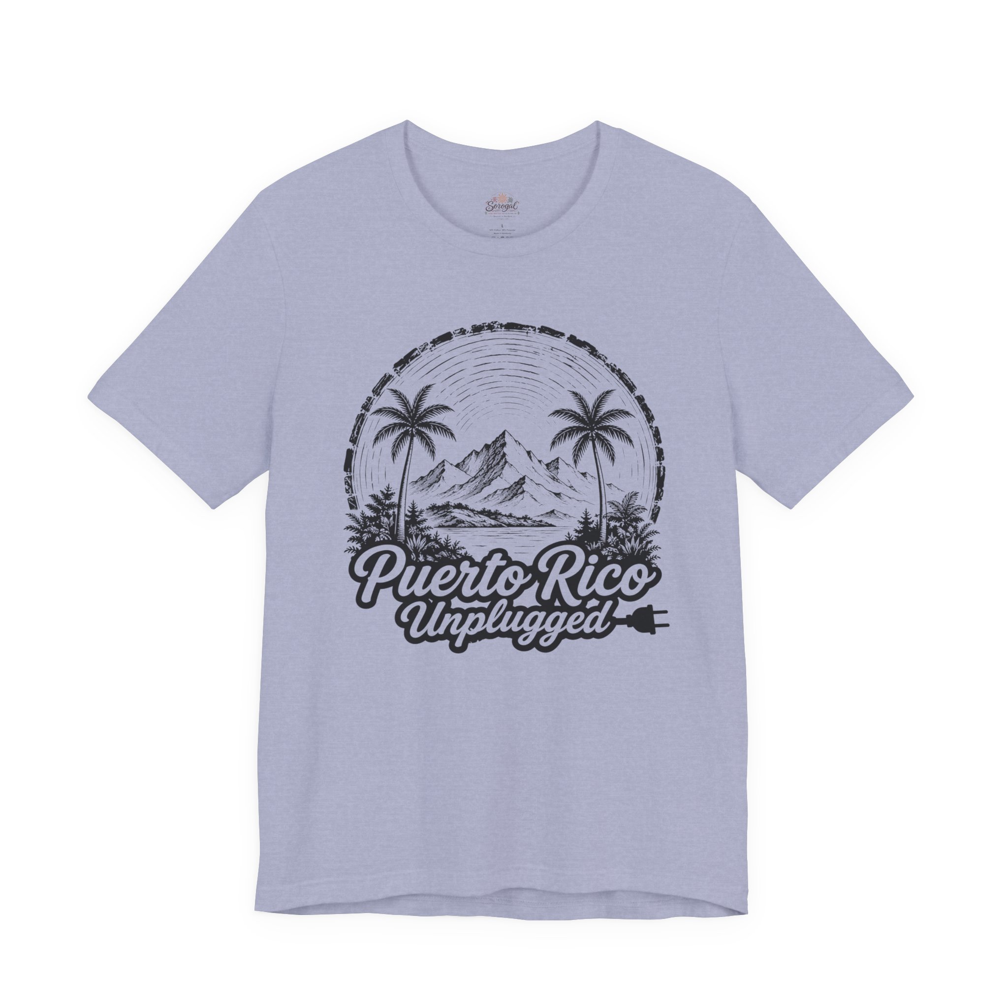 Puerto Rico Unplugged T-Shirt – Tropical Palm & Mountain Graphic Tee - Image 7