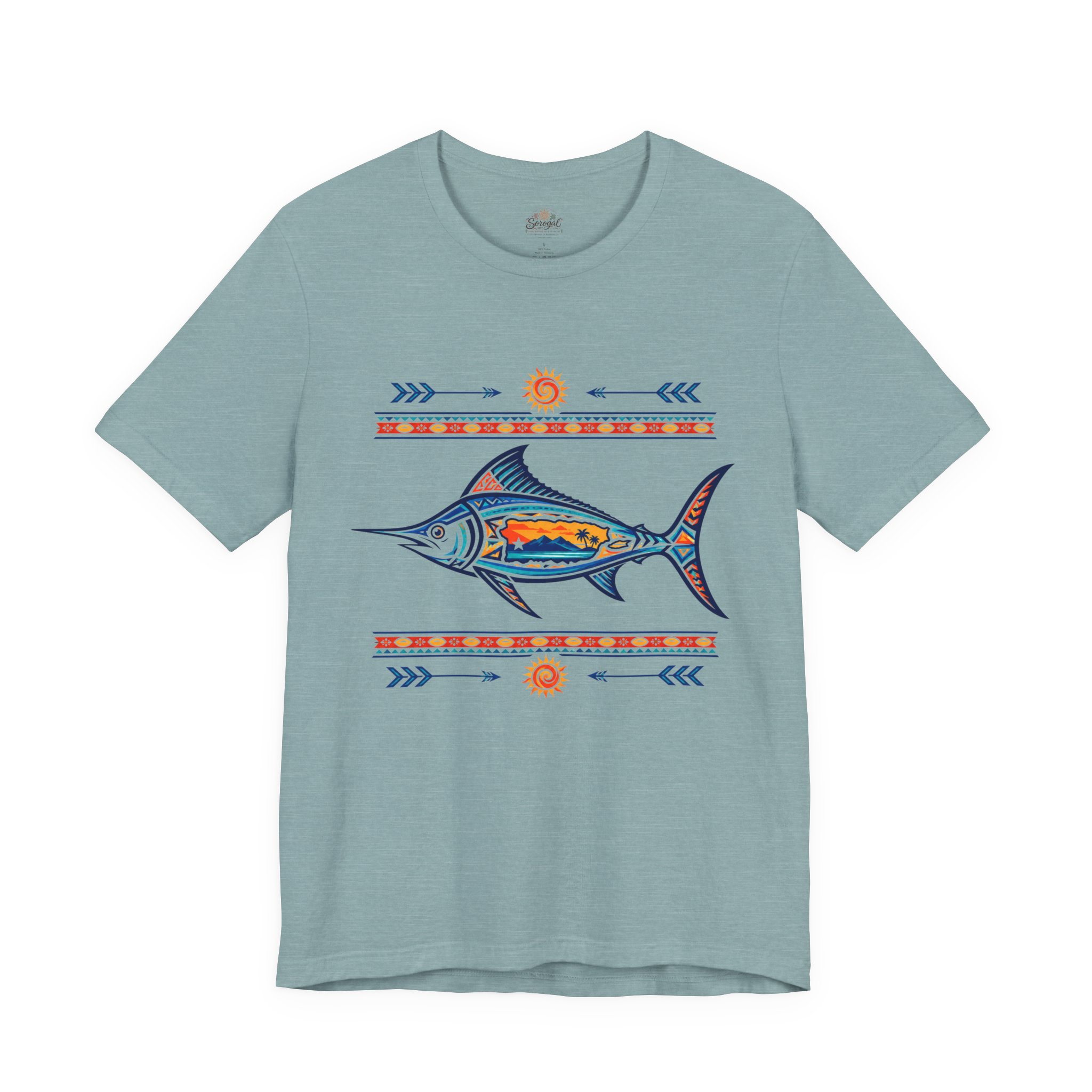 Puerto Rico Tuna Fish T-Shirt | Coastal Fishing Graphic Tee - Image 6